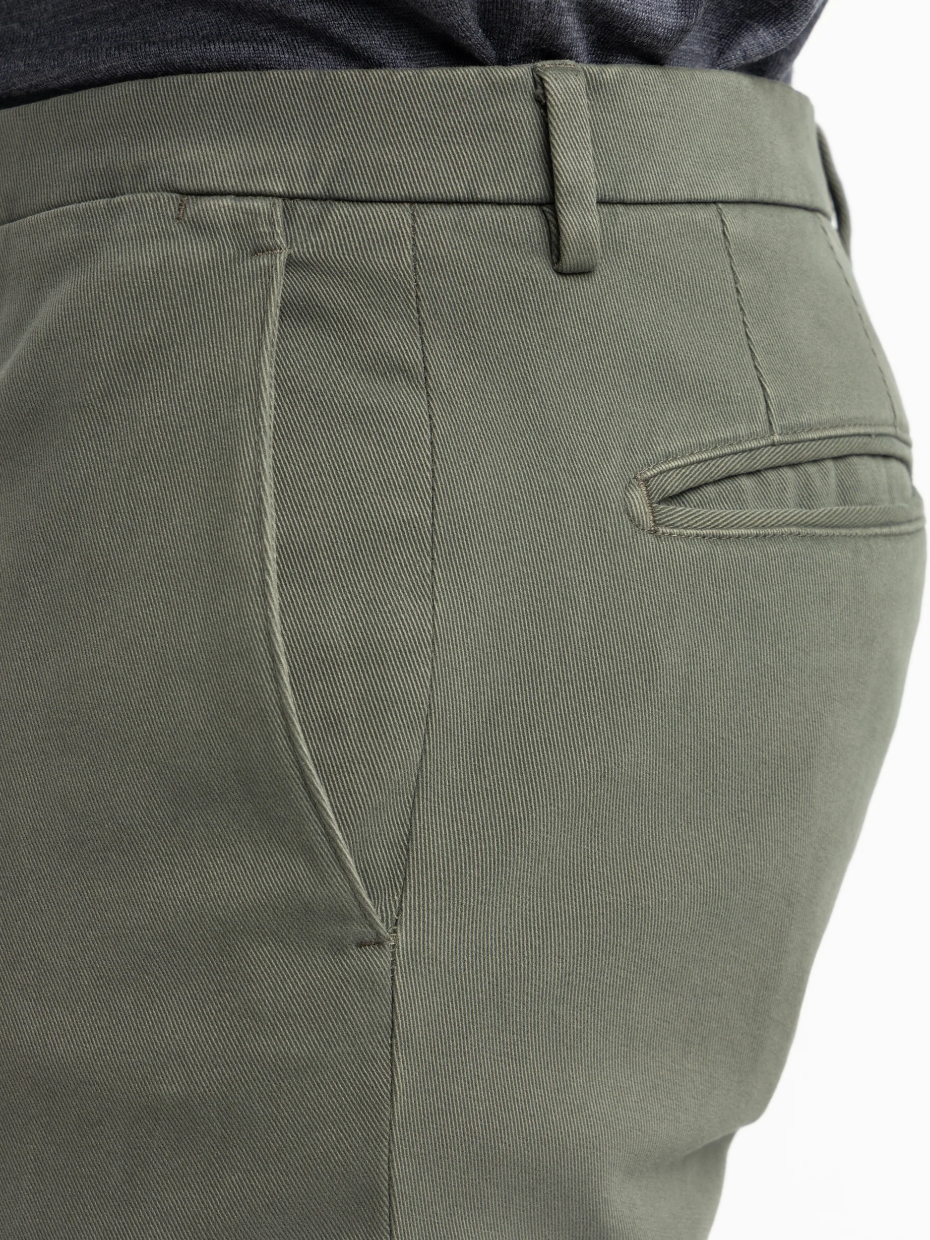 Green Cotton Pleated Trousers - Image 5
