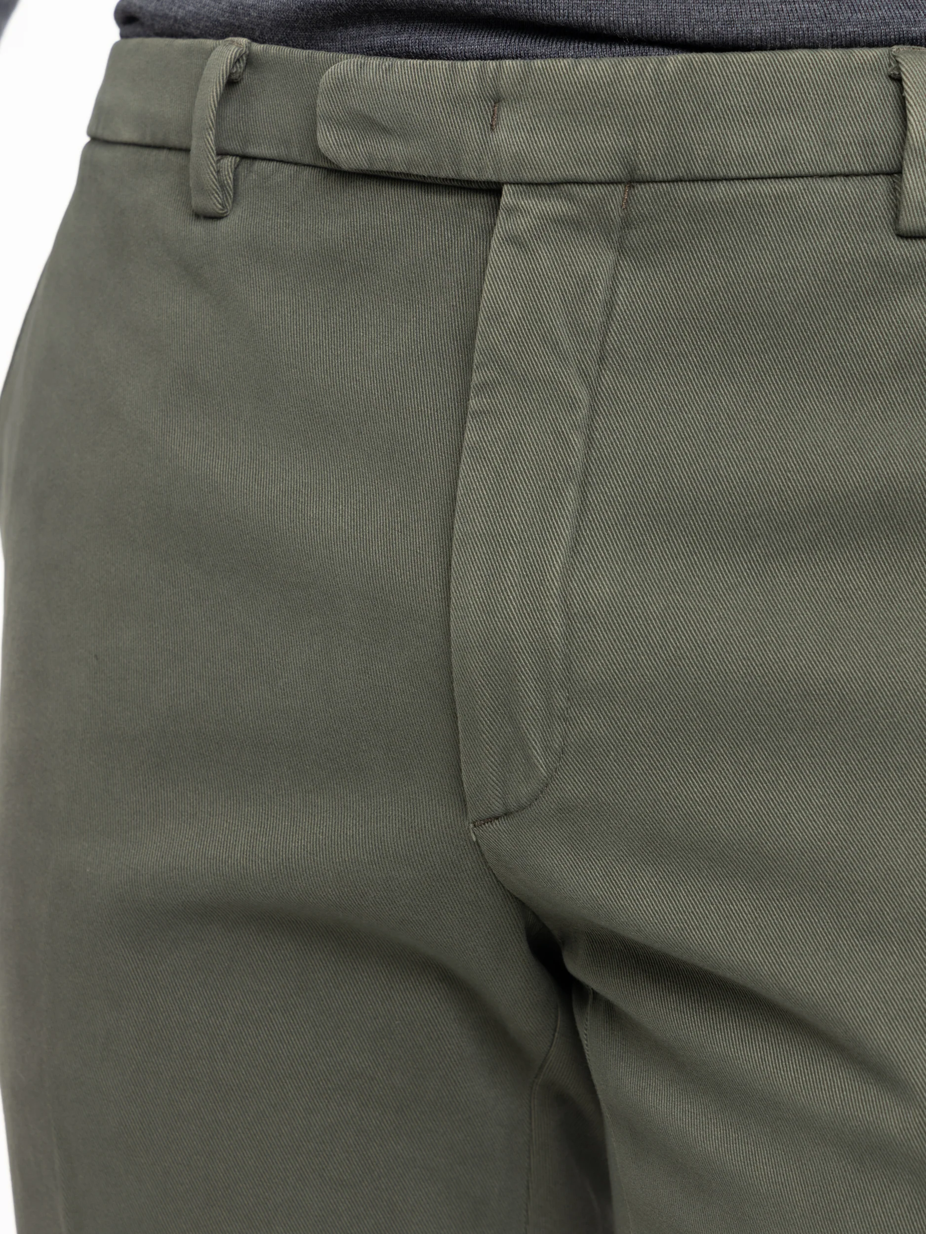 Green Cotton Pleated Trousers - Image 6