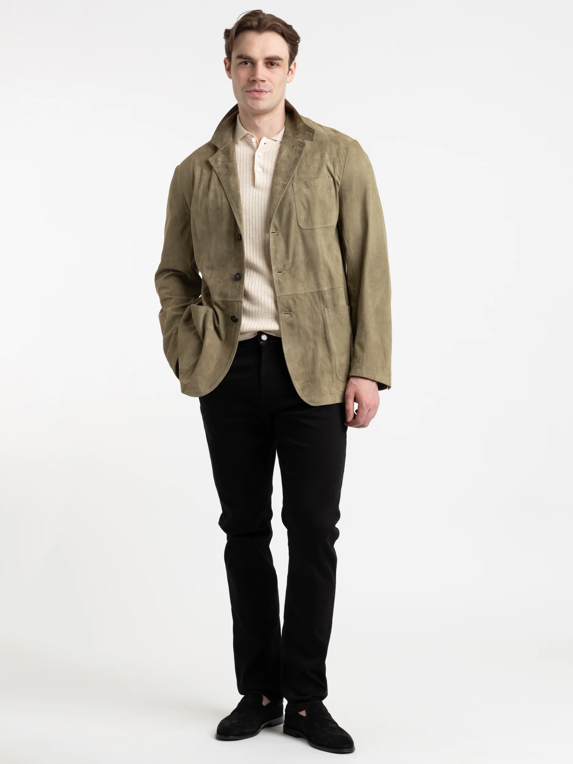 Green Scutum Suede Jacket - Image 2