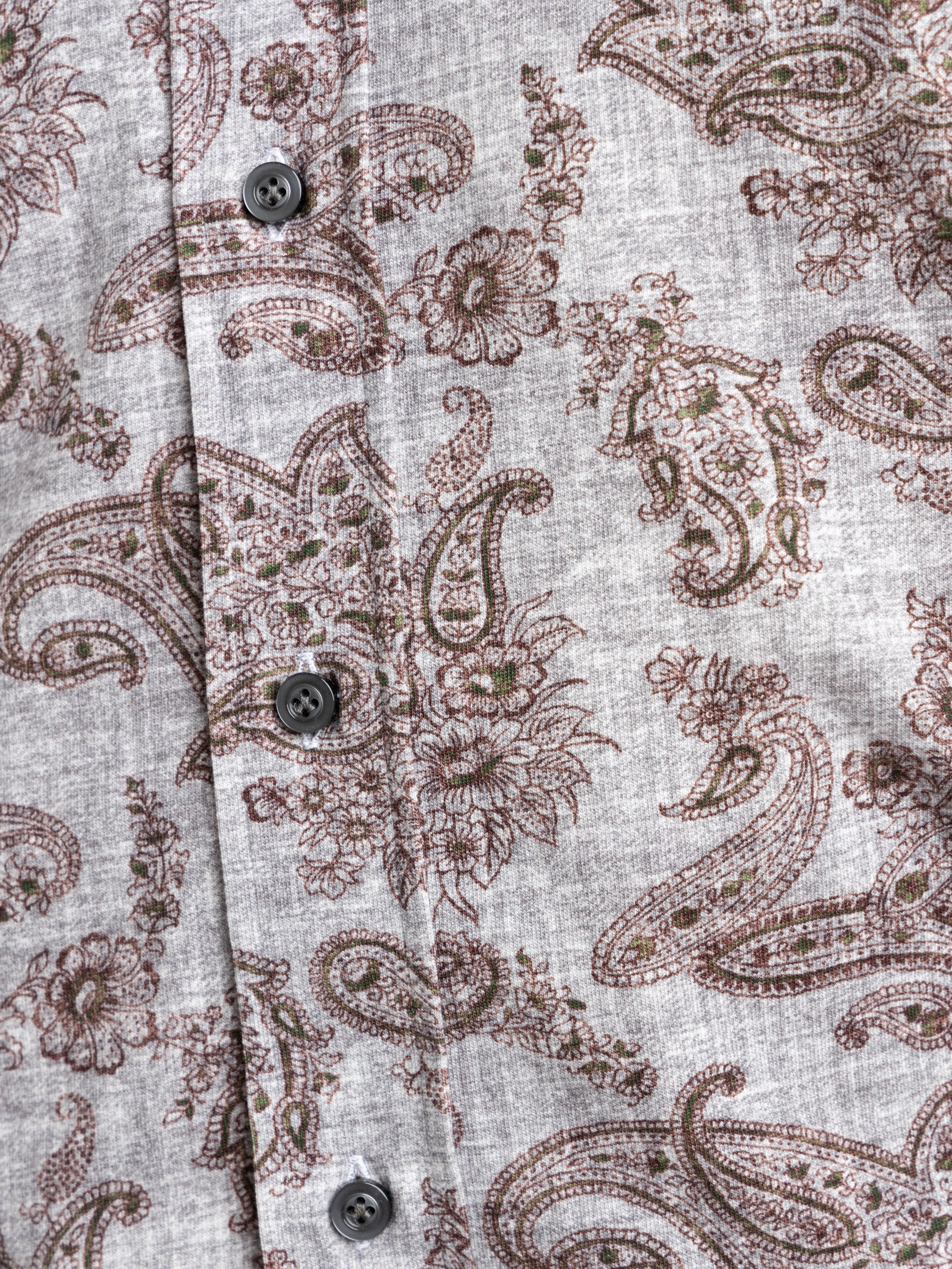 Grey/Purple Modern Fit Paisley Dress Shirt - Image 5