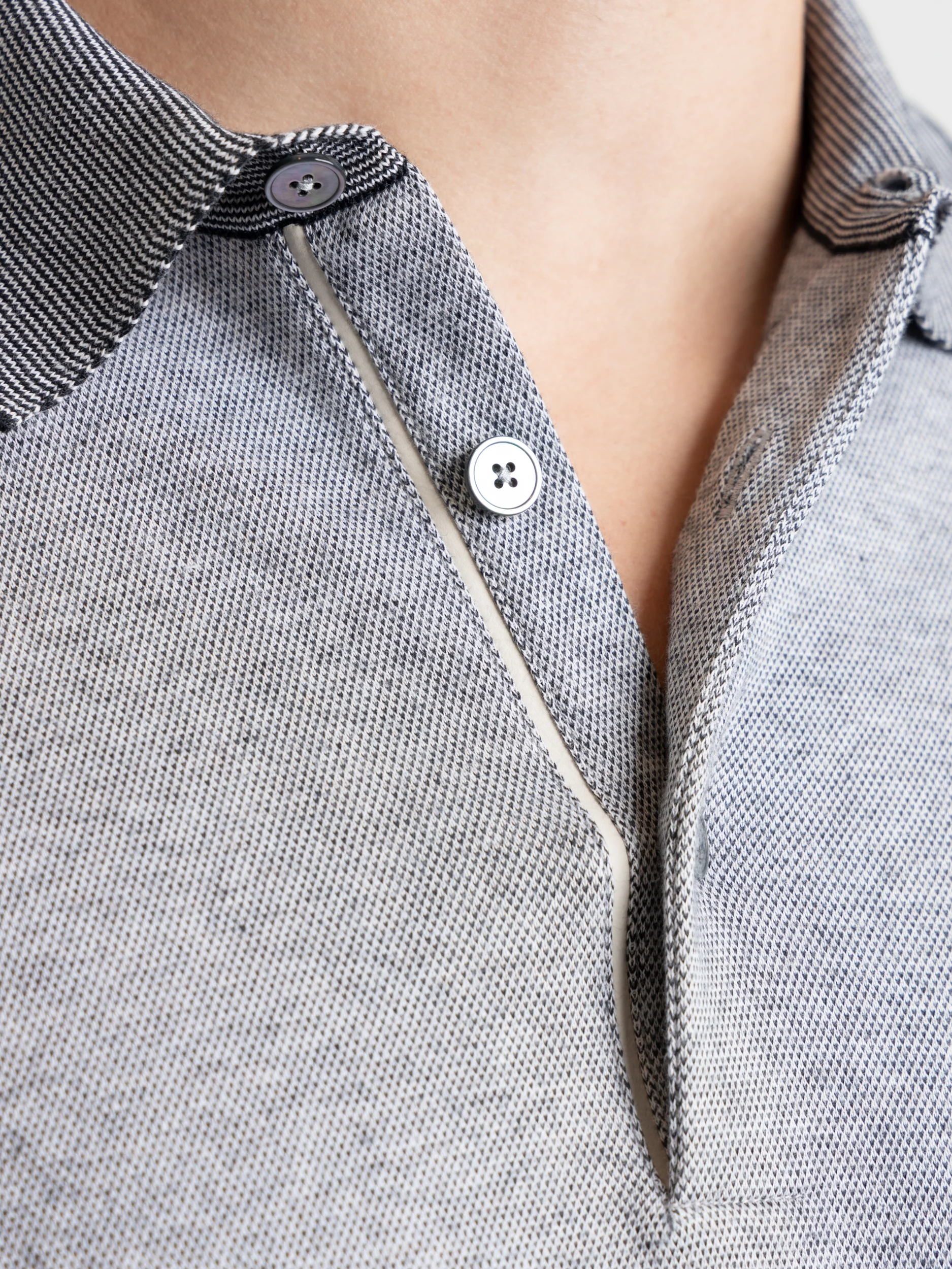Grey Premium Cotton Polo Shirt - Image 5