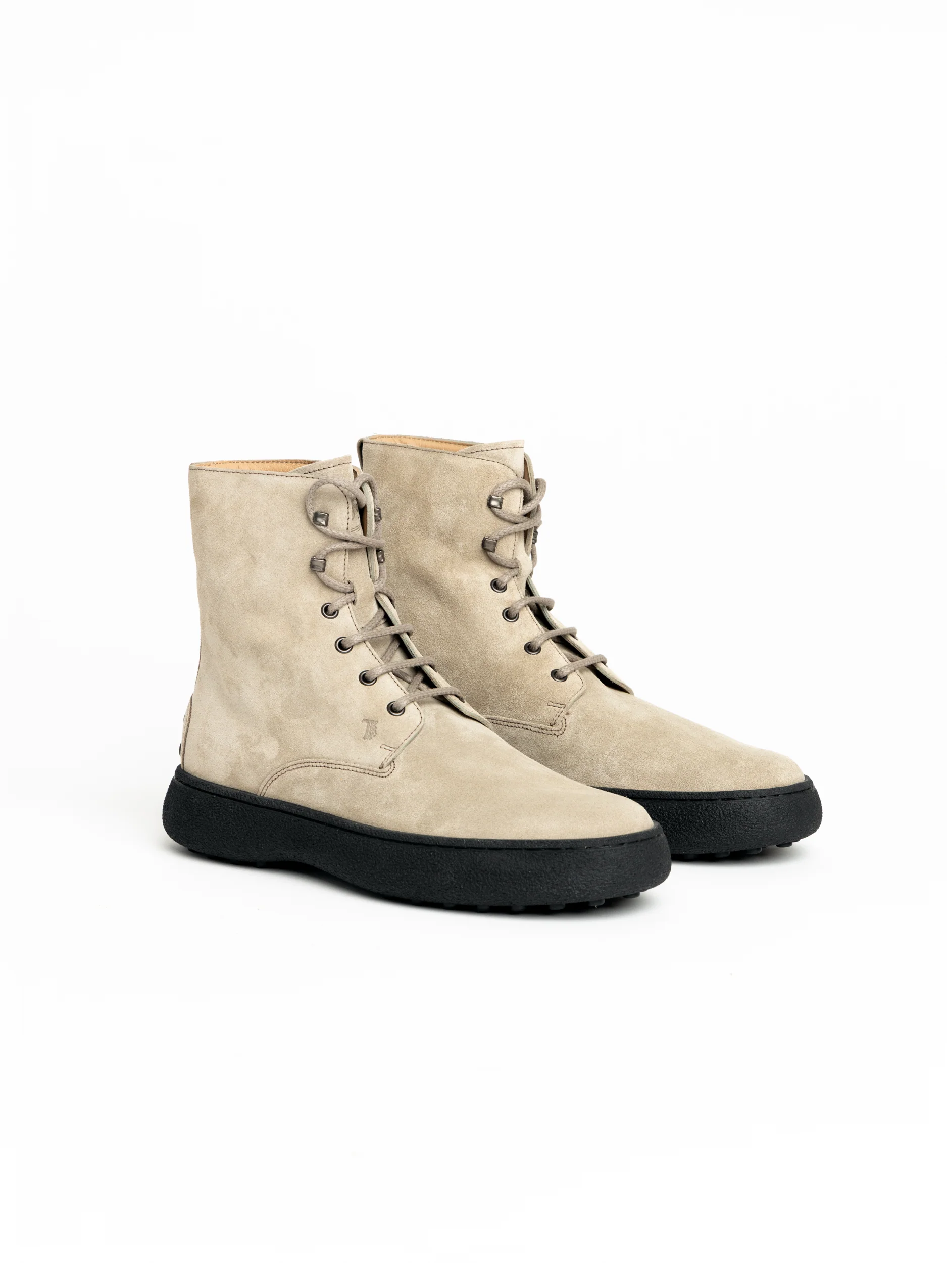 Beige W.G. Lace-Up Suede Boots