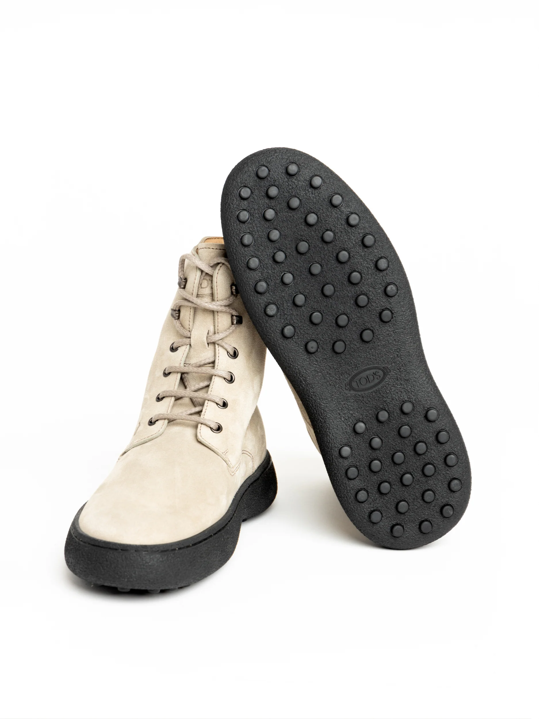 Beige W.G. Lace-Up Suede Boots - Image 2