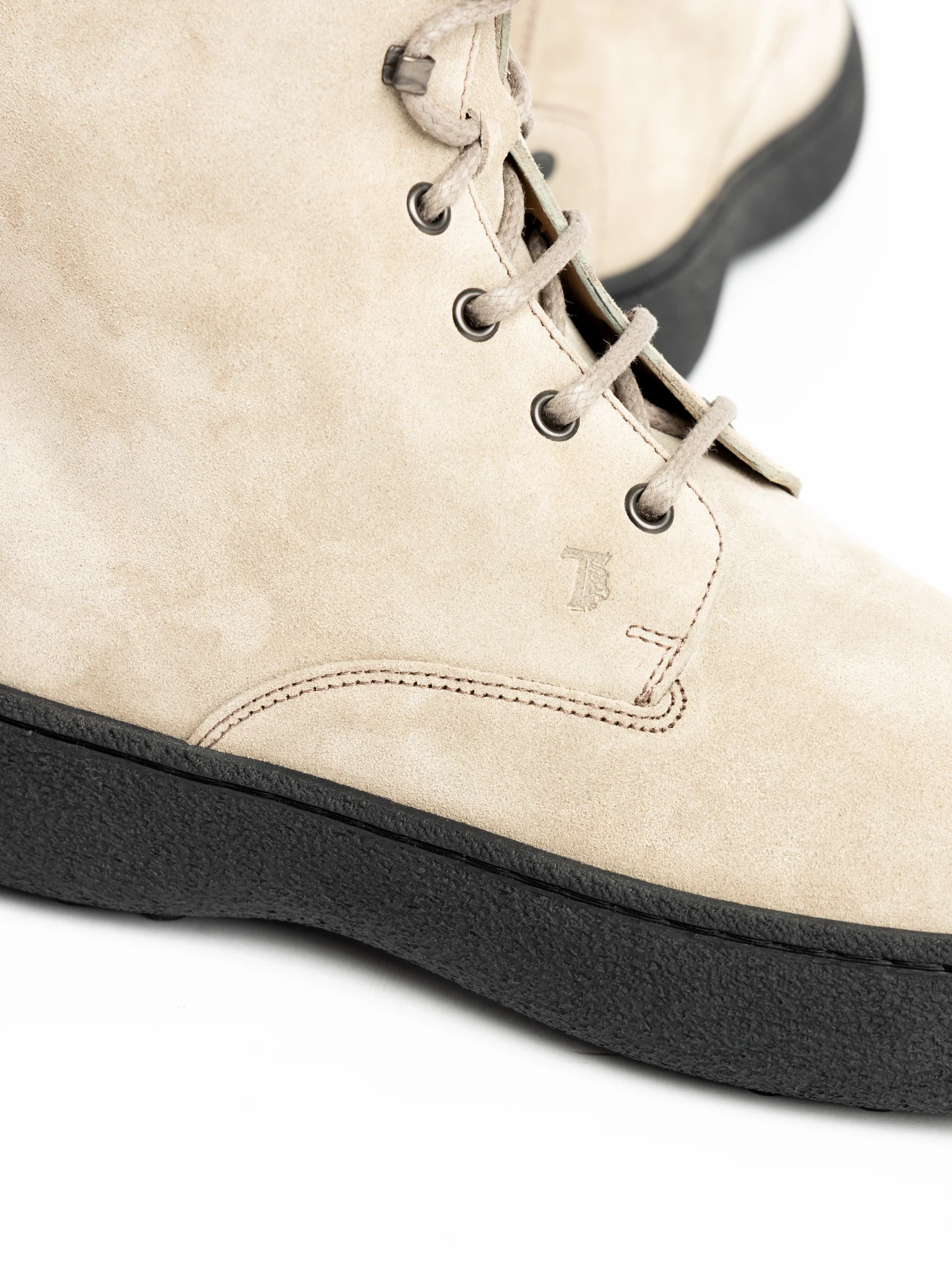 Beige W.G. Lace-Up Suede Boots - Image 5