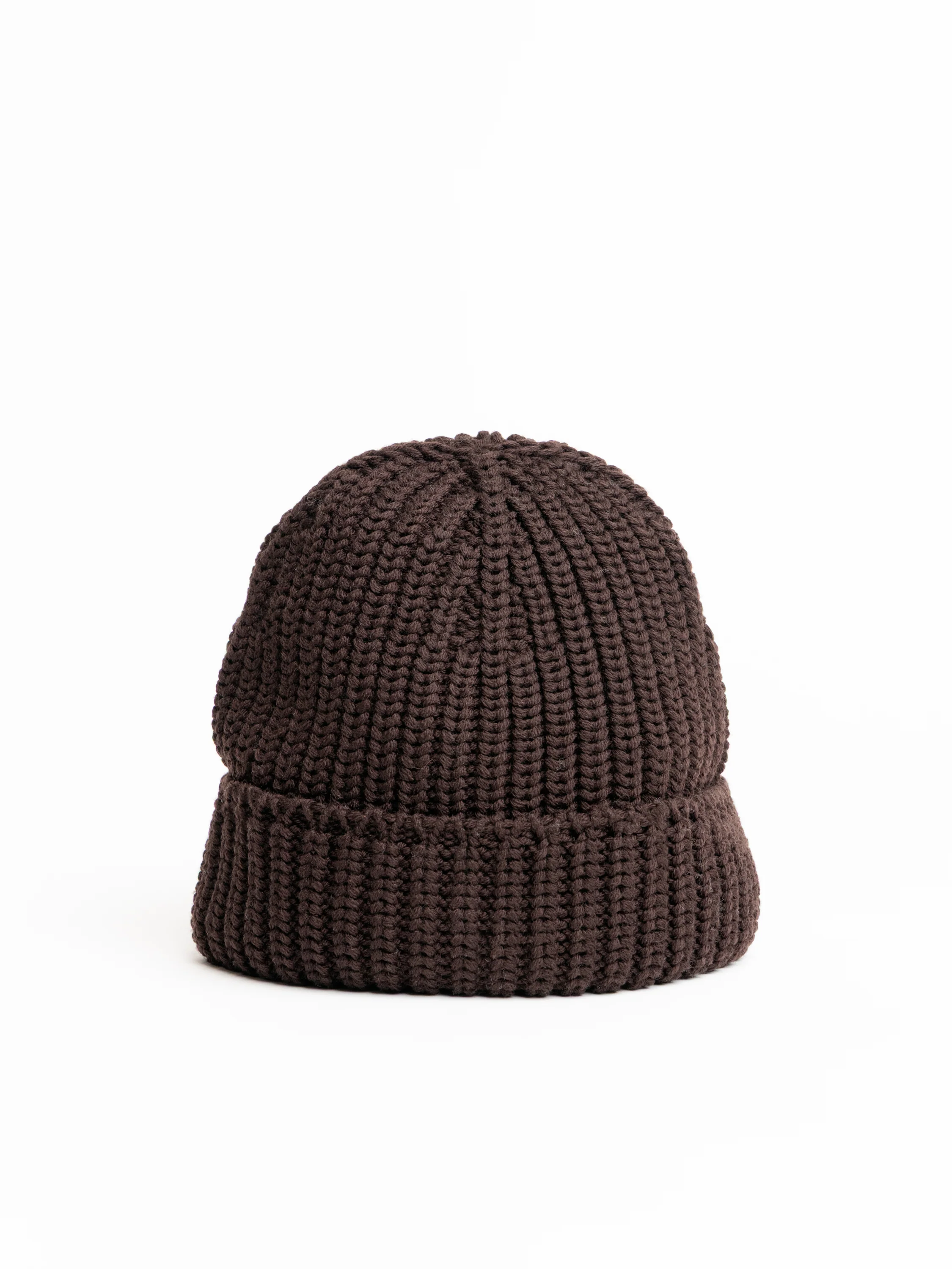 Dark Brown Wool Beanie