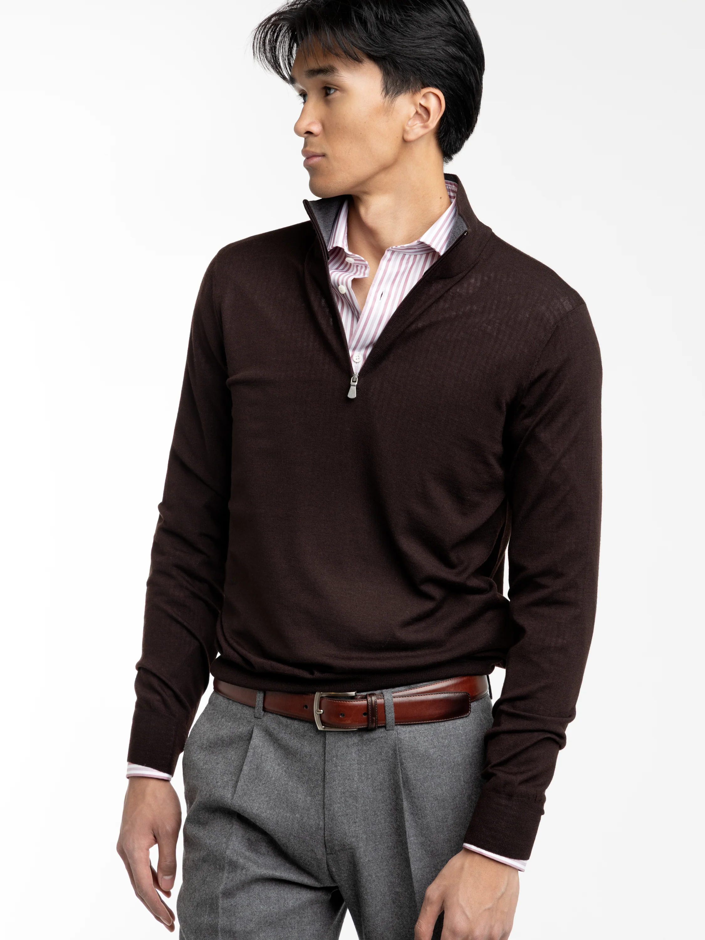 Dark Brown Wool Shirt - Image 3