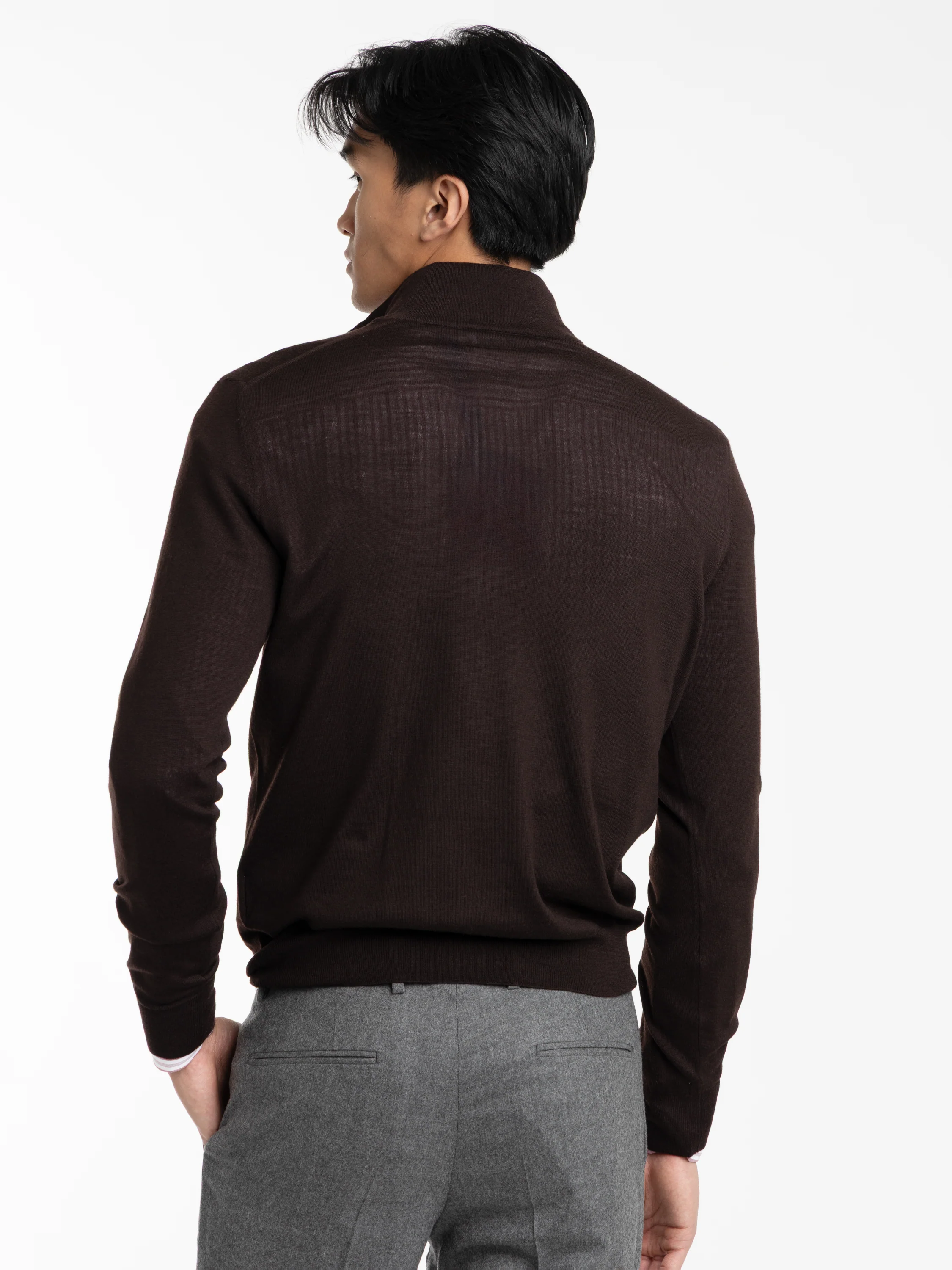 Dark Brown Wool Shirt - Image 5