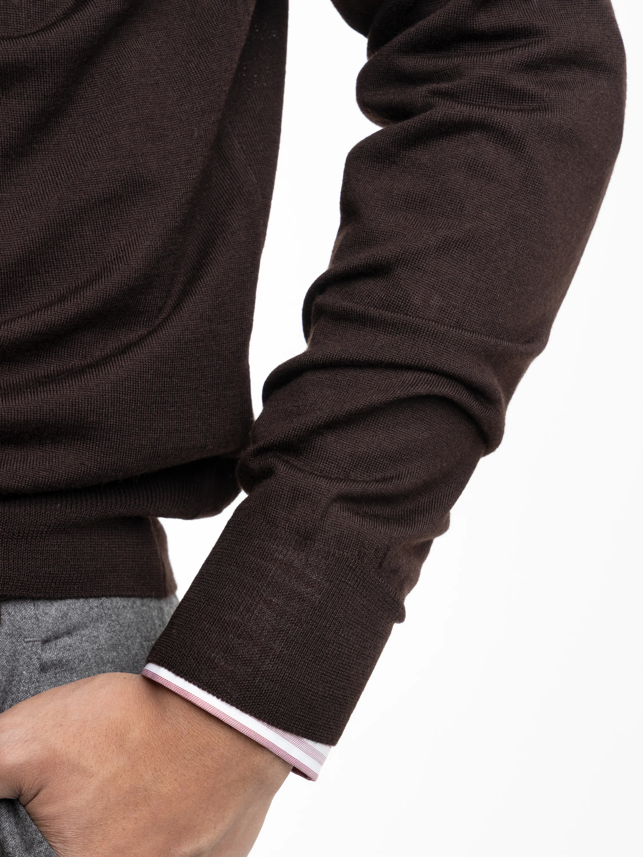 Dark Brown Wool Shirt - Image 7