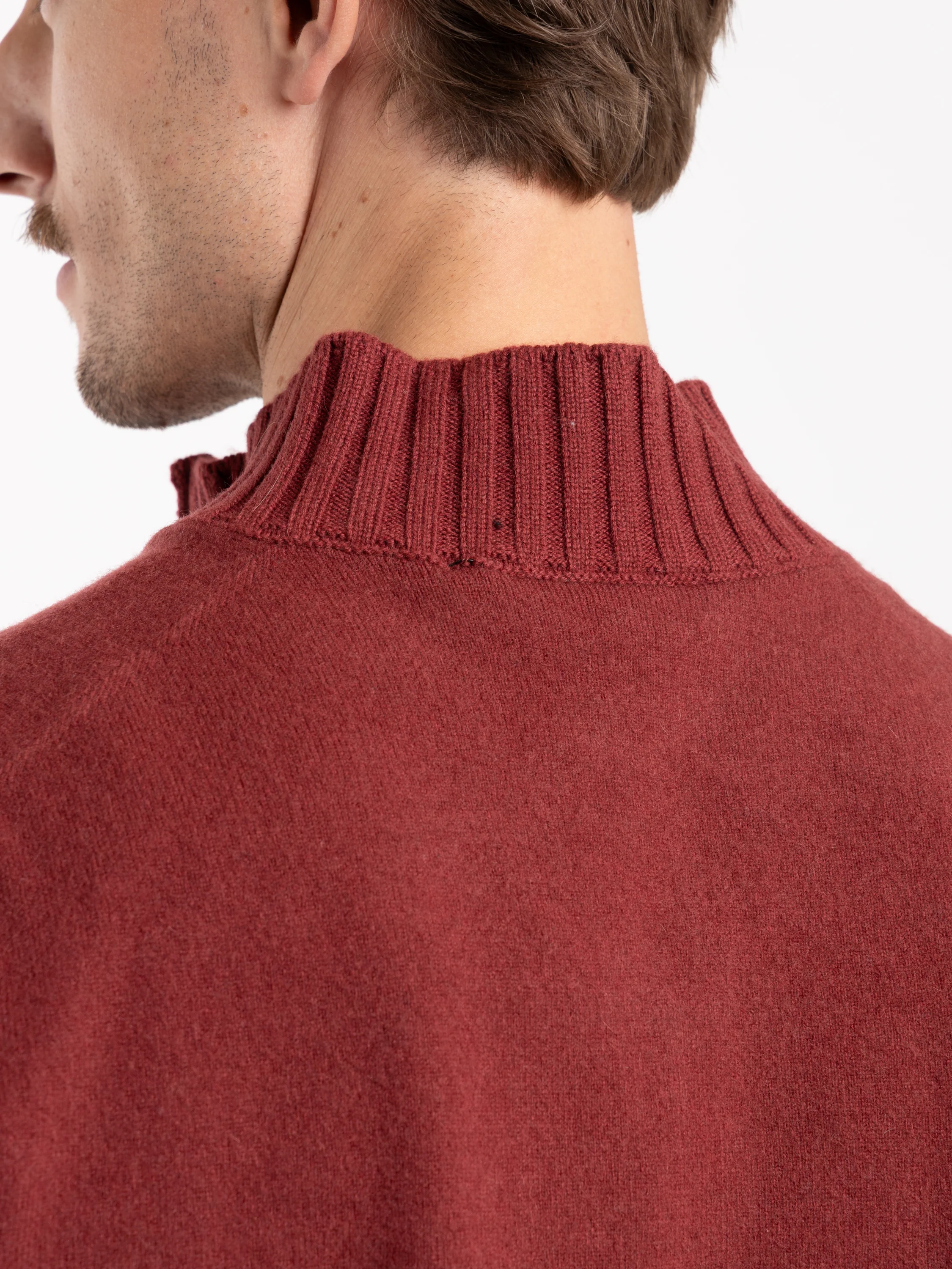 Cashmere Red Quarter-Zip Sweater - Image 6