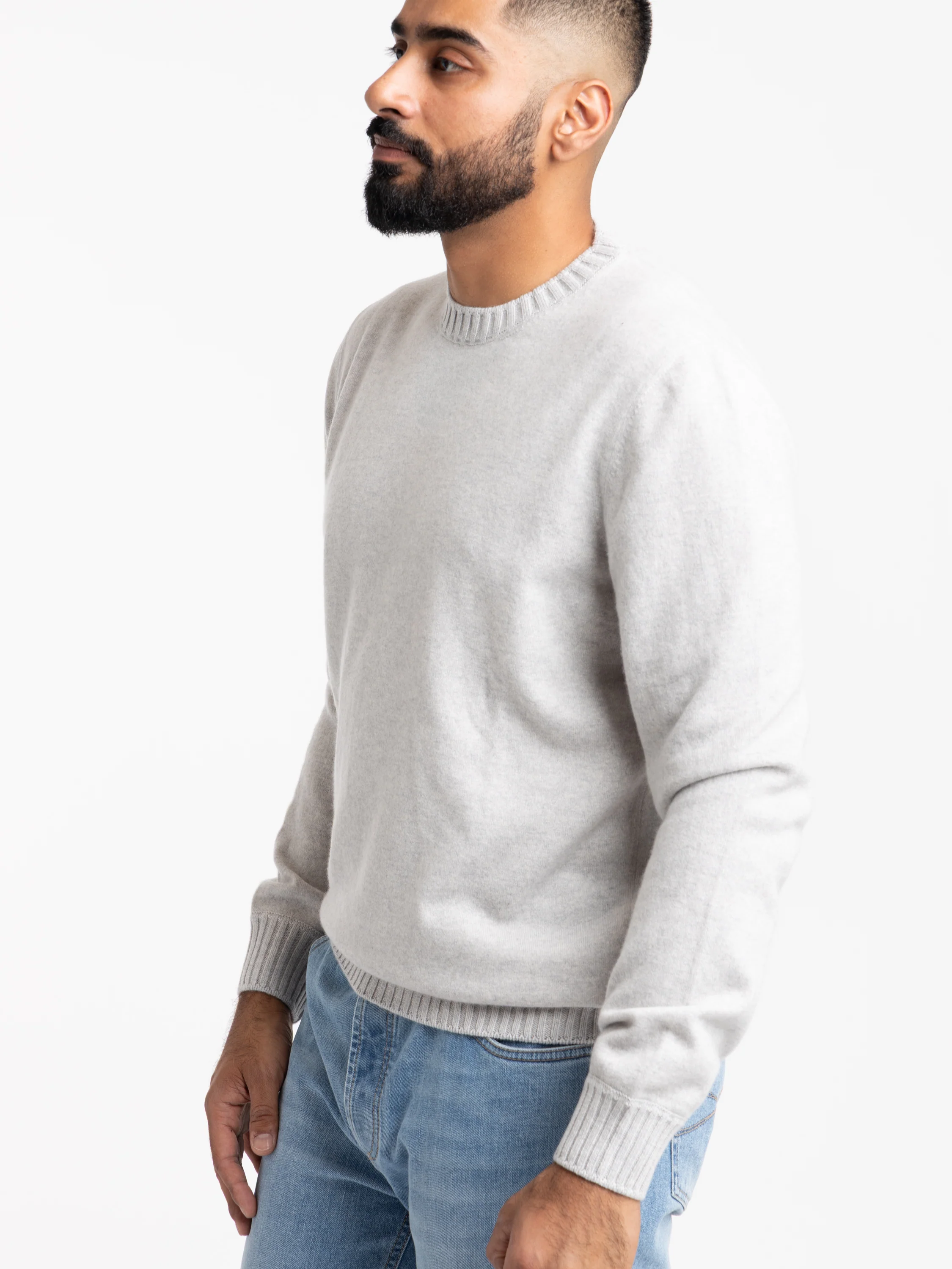 Light Grey Cashmere Sweater - Image 3