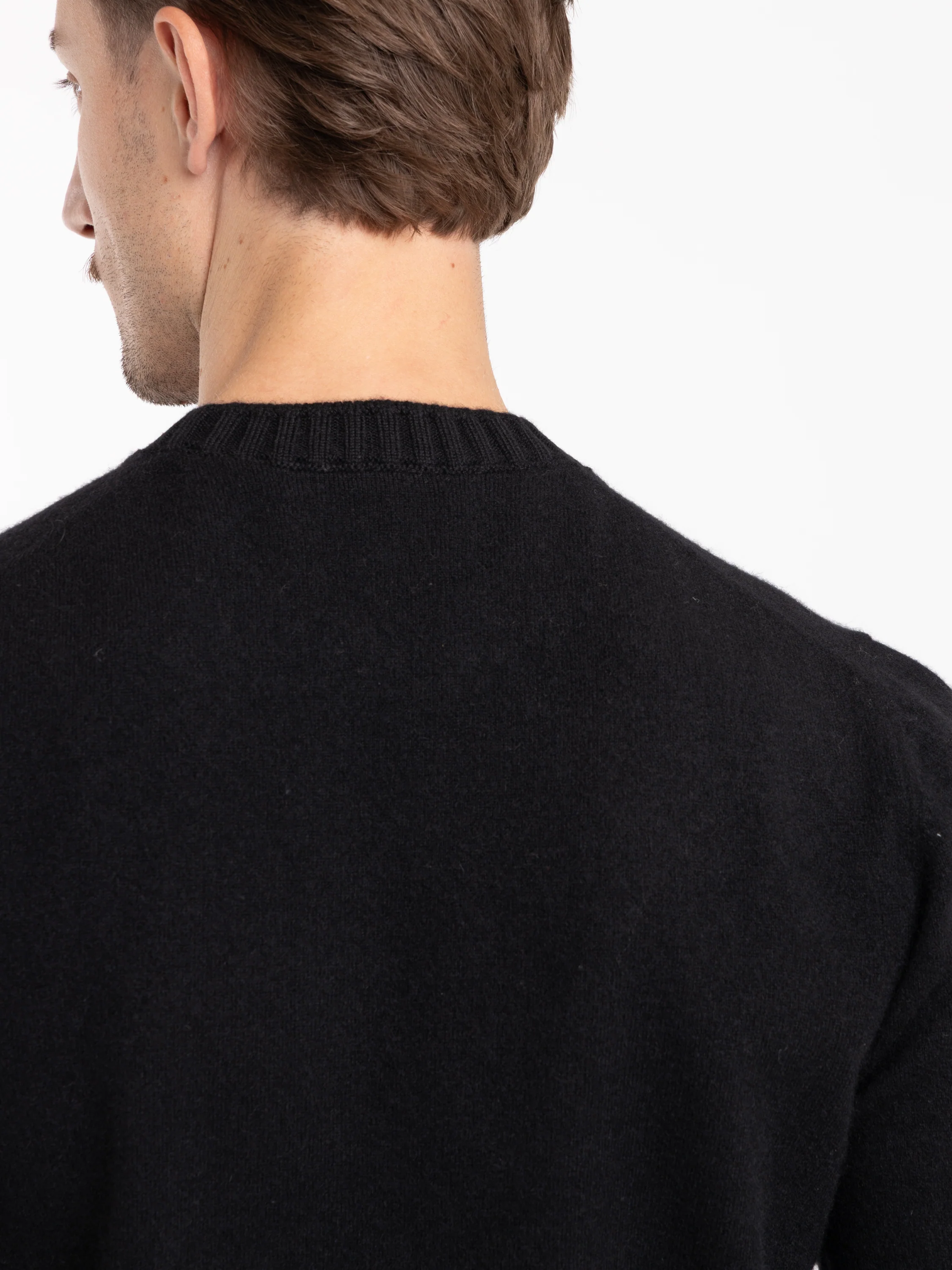 Black Cashmere Long Sleeve Crewneck - Image 5