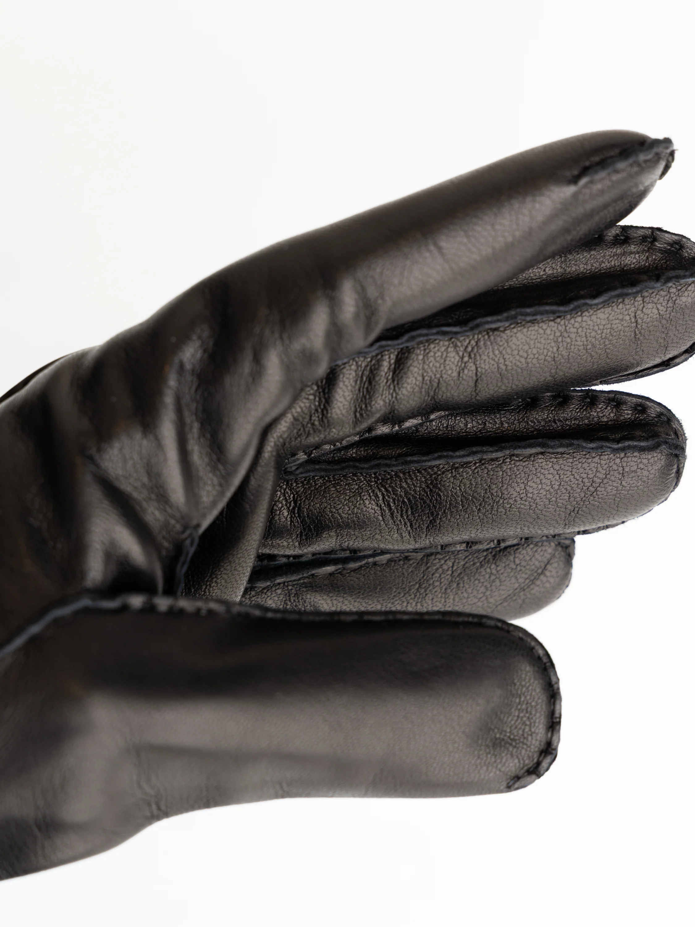 Edward Black Leather Gloves - Image 3