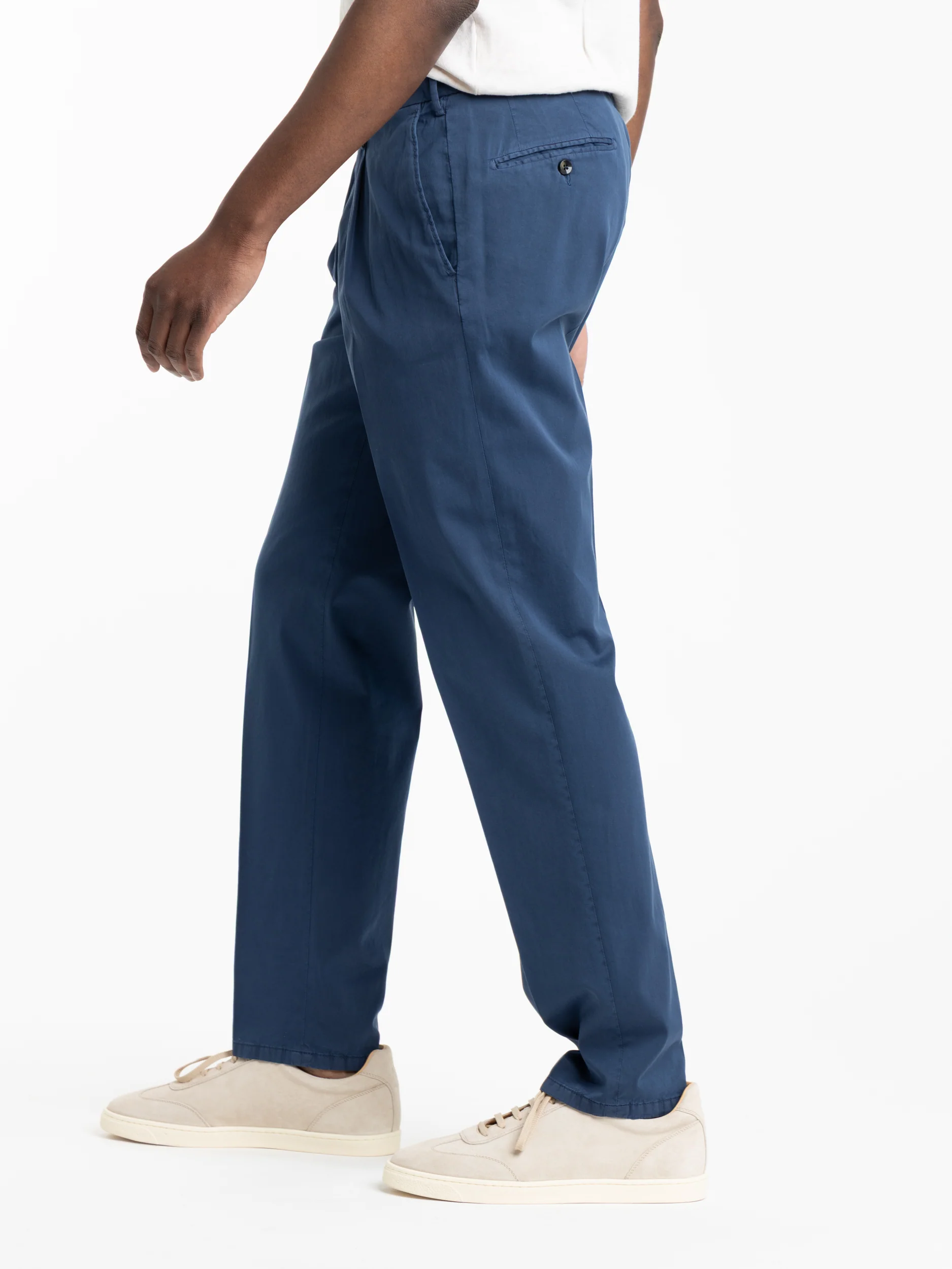 Garment-Dyed Blue Pant - Image 3