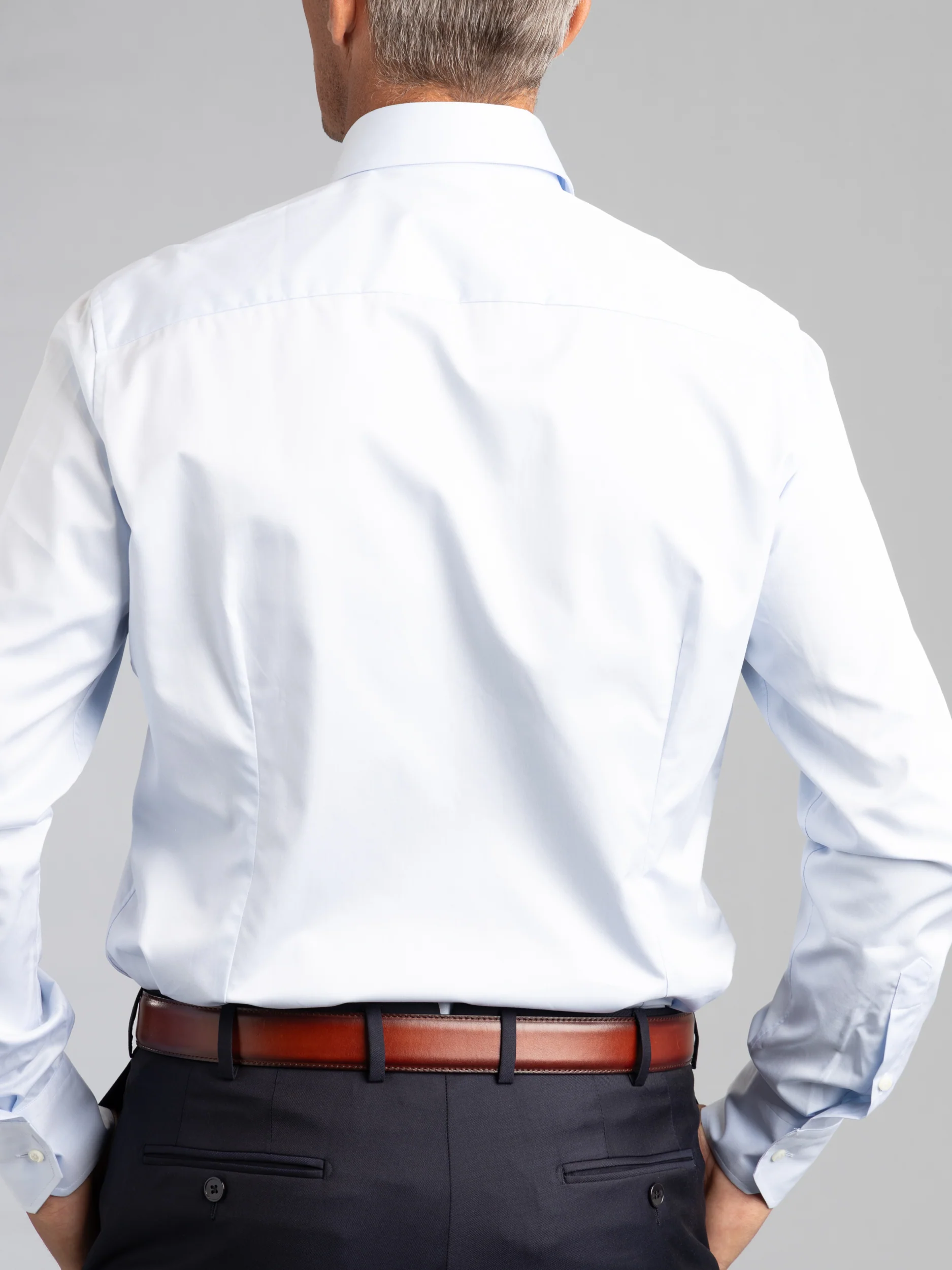 Light Blue Slimline Dress Shirt - Image 3