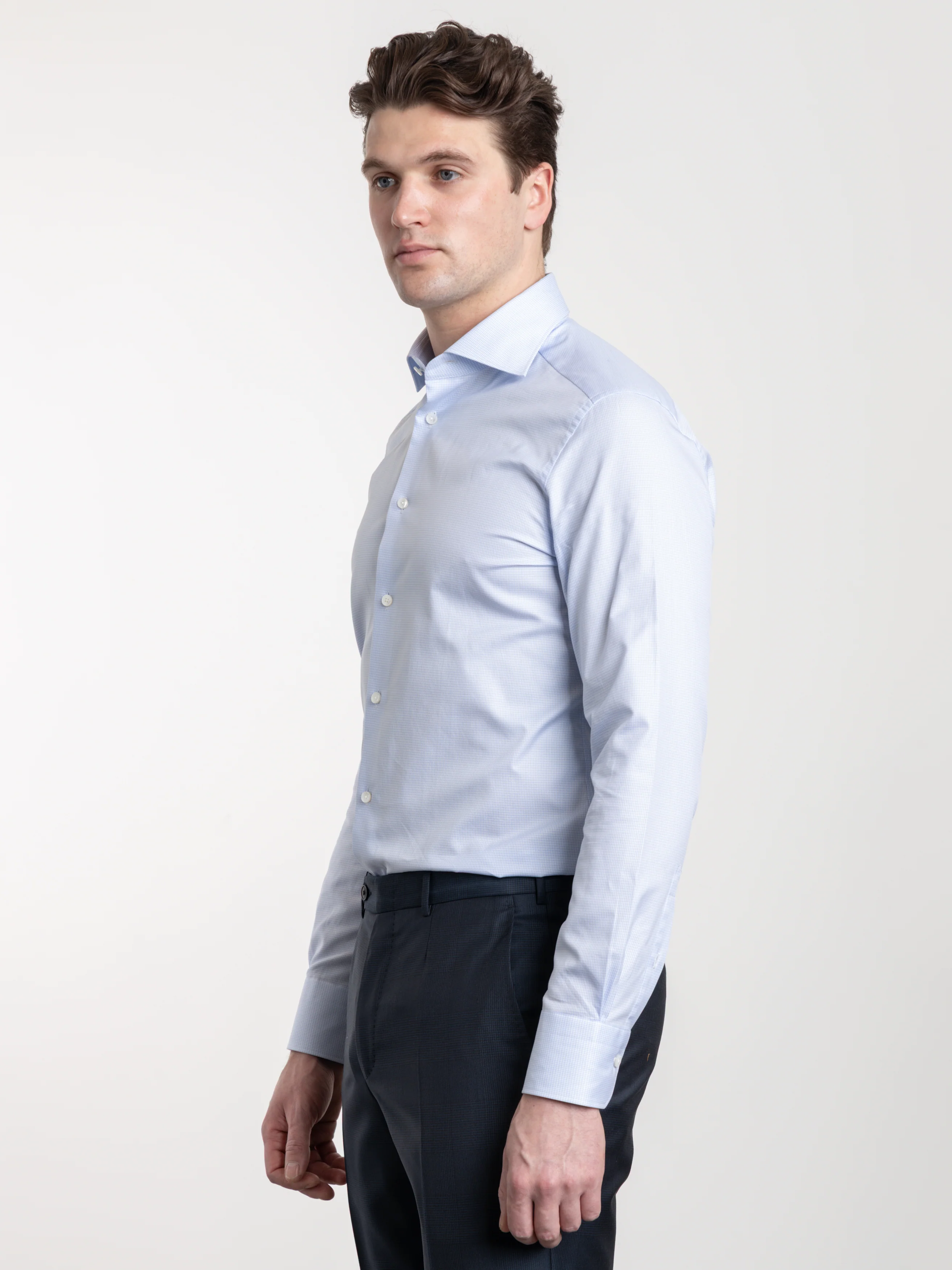 Light Blue Structured Trecapi Shirt - Image 4