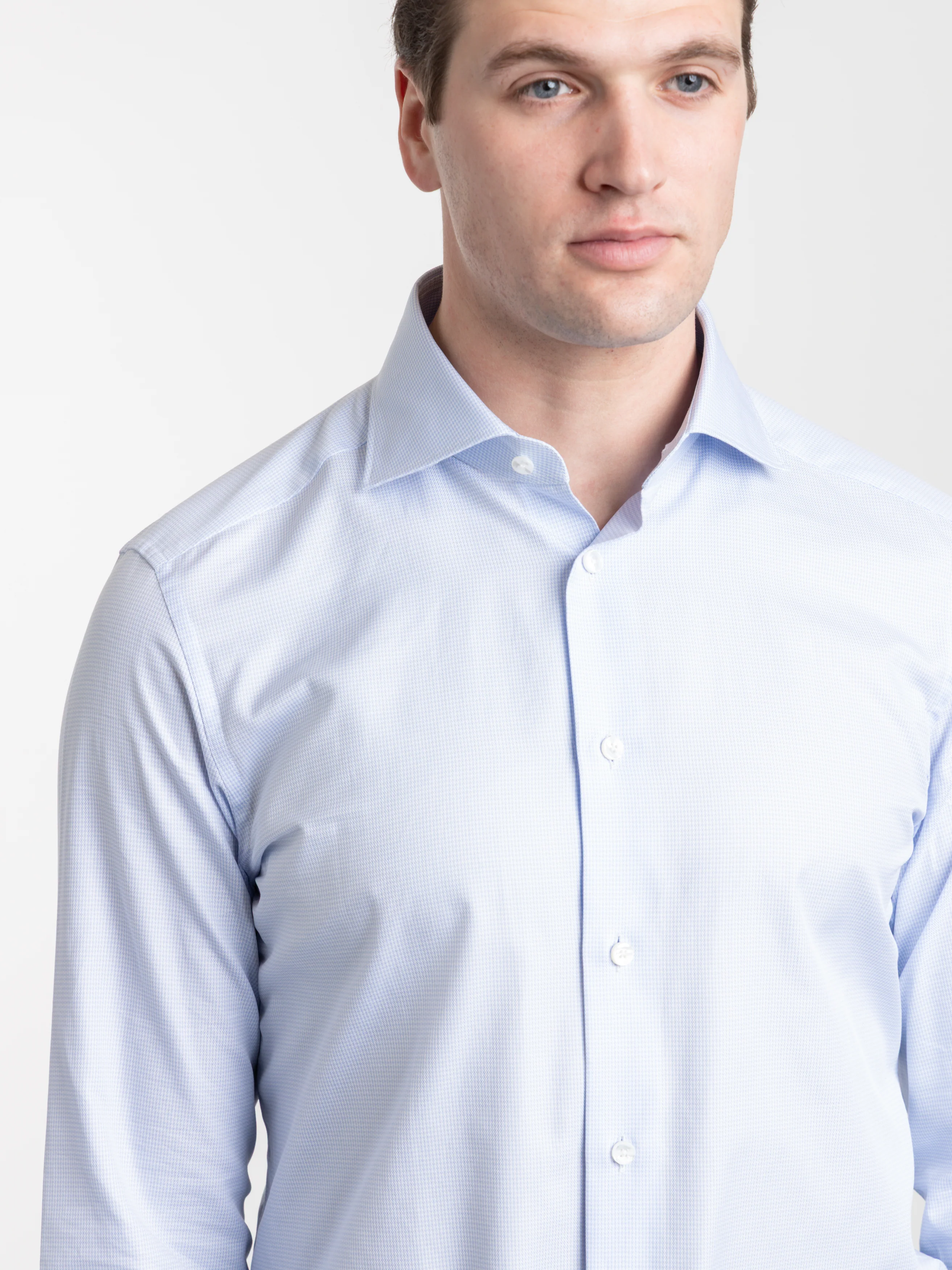 Light Blue Structured Trecapi Shirt - Image 5