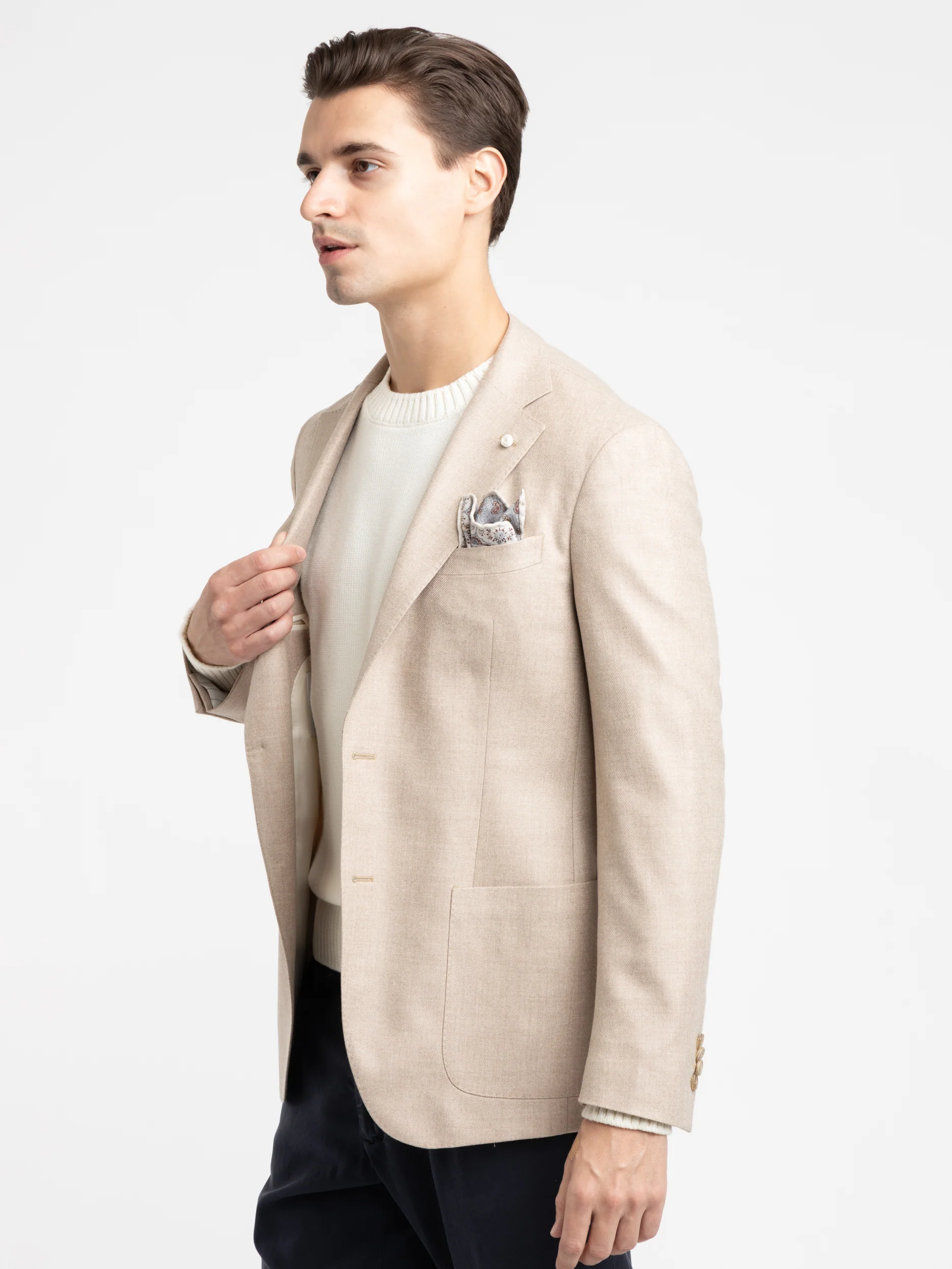 Light Brown Wool-Cashmere Sport Jacket - Image 3