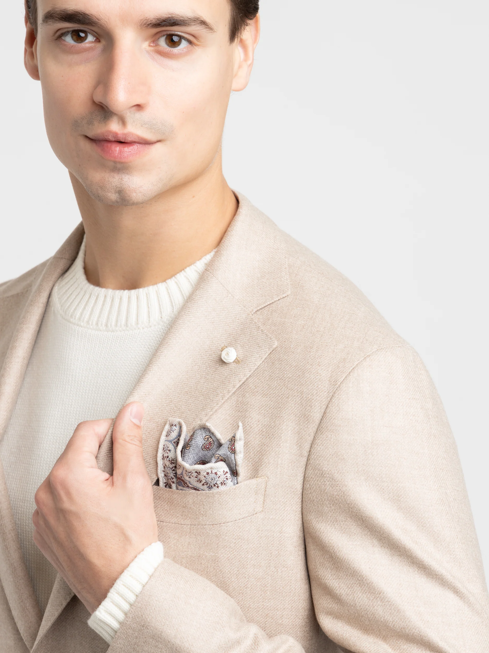 Light Brown Wool-Cashmere Sport Jacket - Image 5