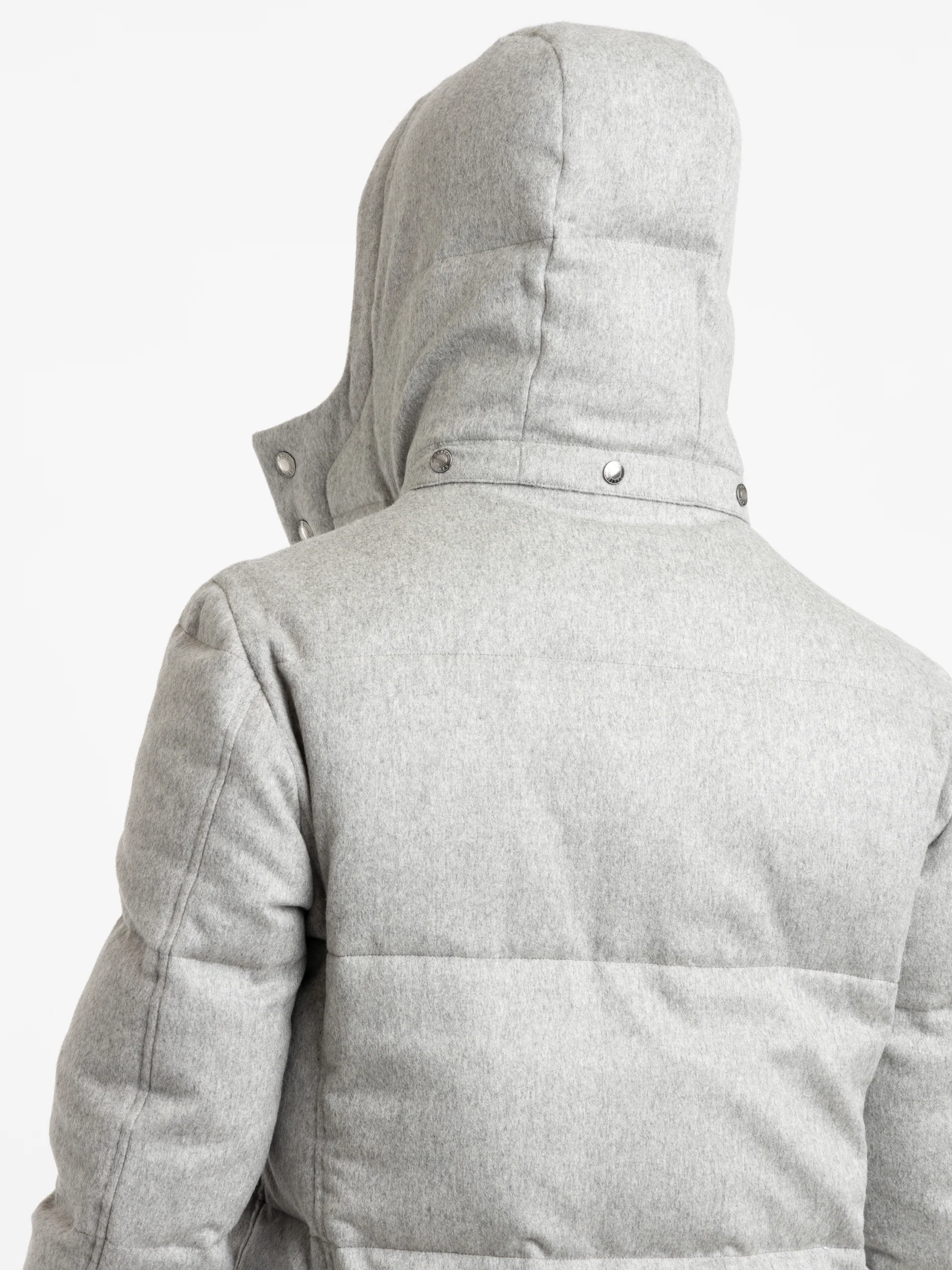 Light Grey Cashmere Down Puffer - Image 5