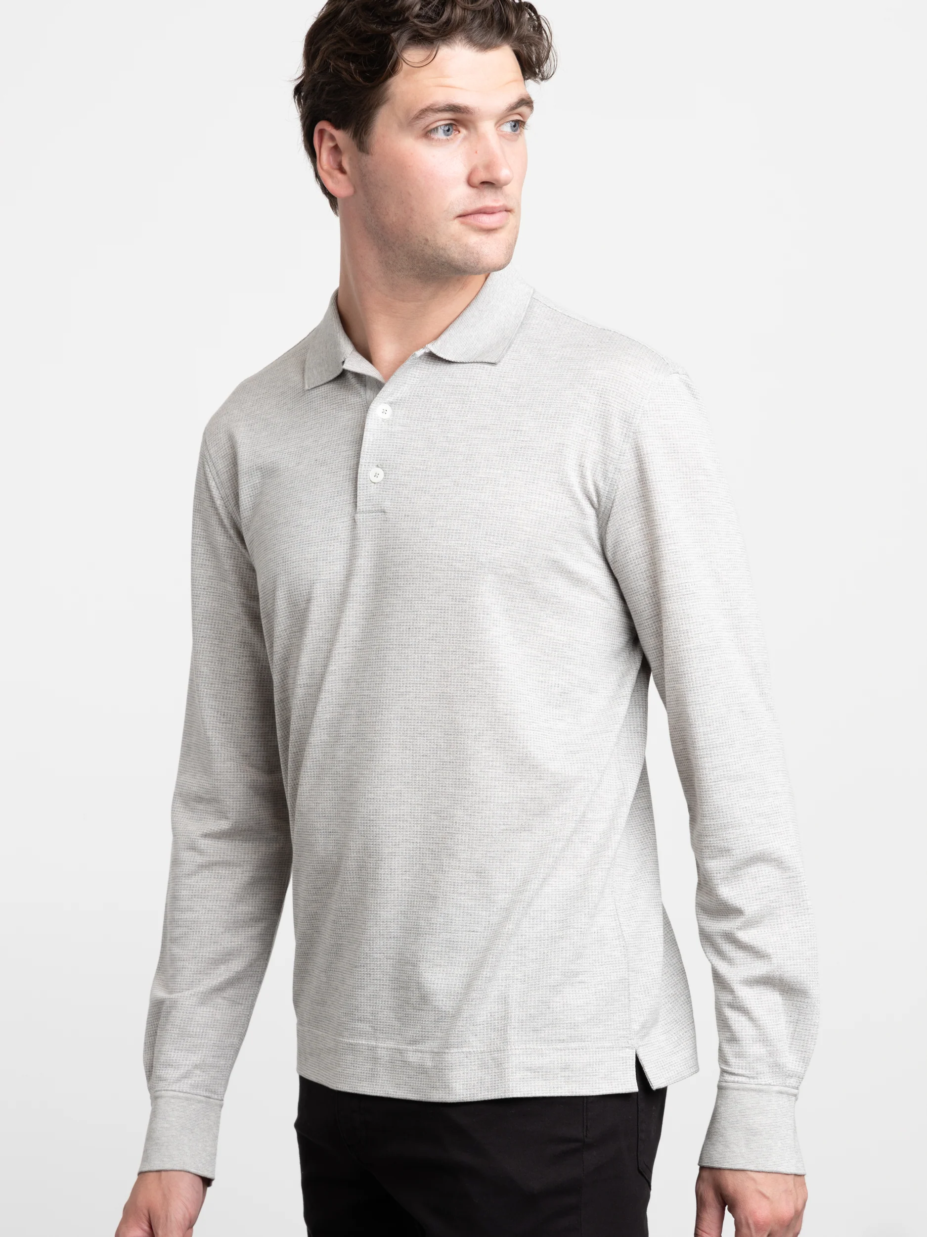 Light Grey Henley - Image 3
