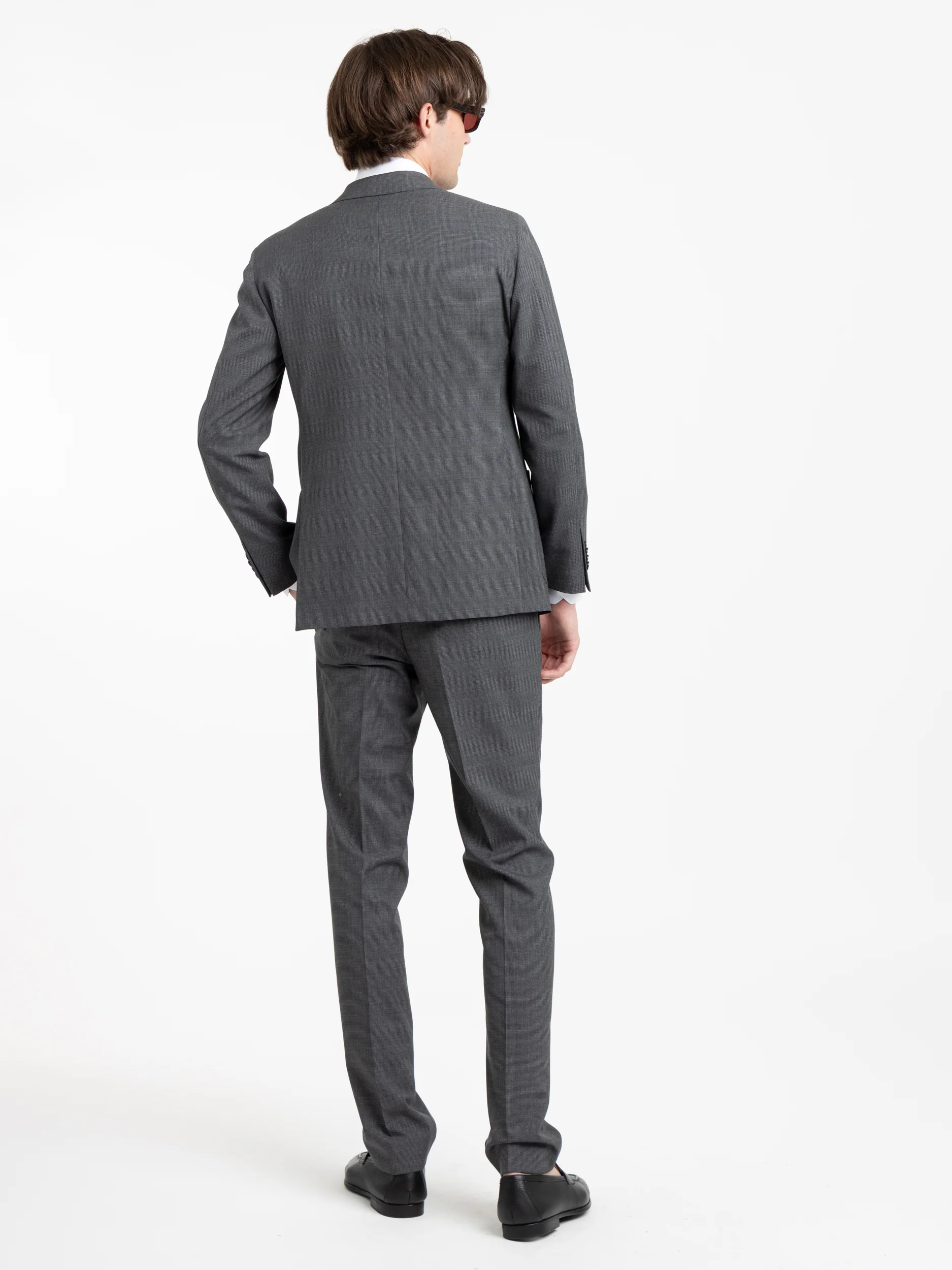 Grey Micro Houndstooth Wool Suit - Image 4
