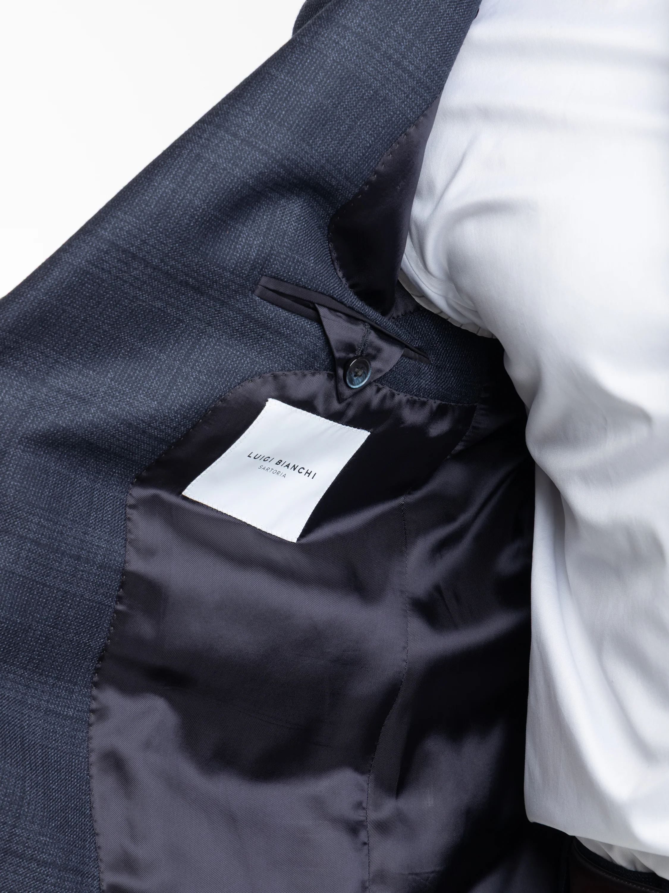 Navy Check Wool Suit - Image 5