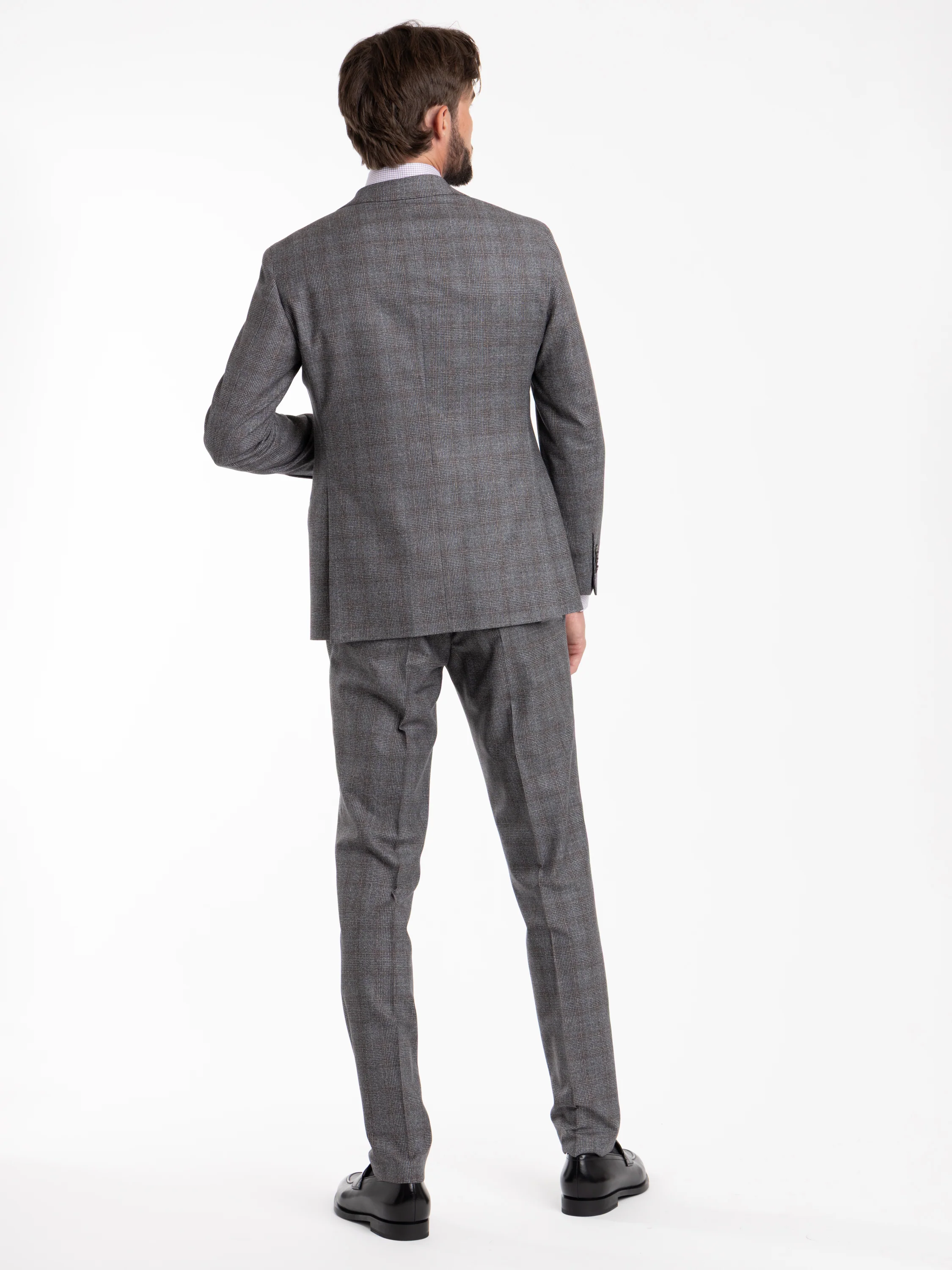 Grey Check Wool-Cotton Suit - Image 5