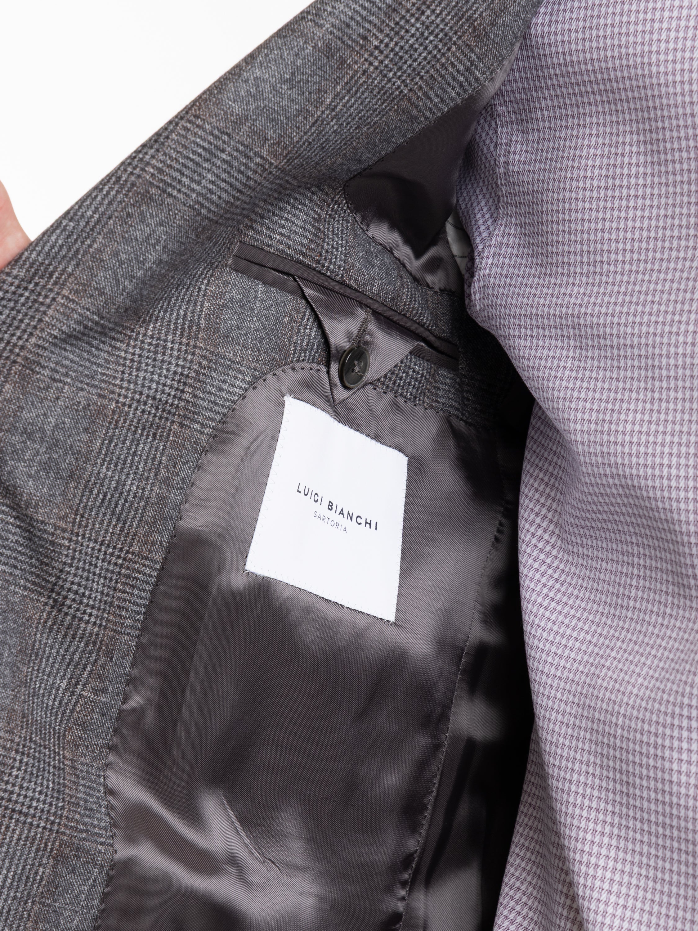 Grey Check Wool-Cotton Suit - Image 8
