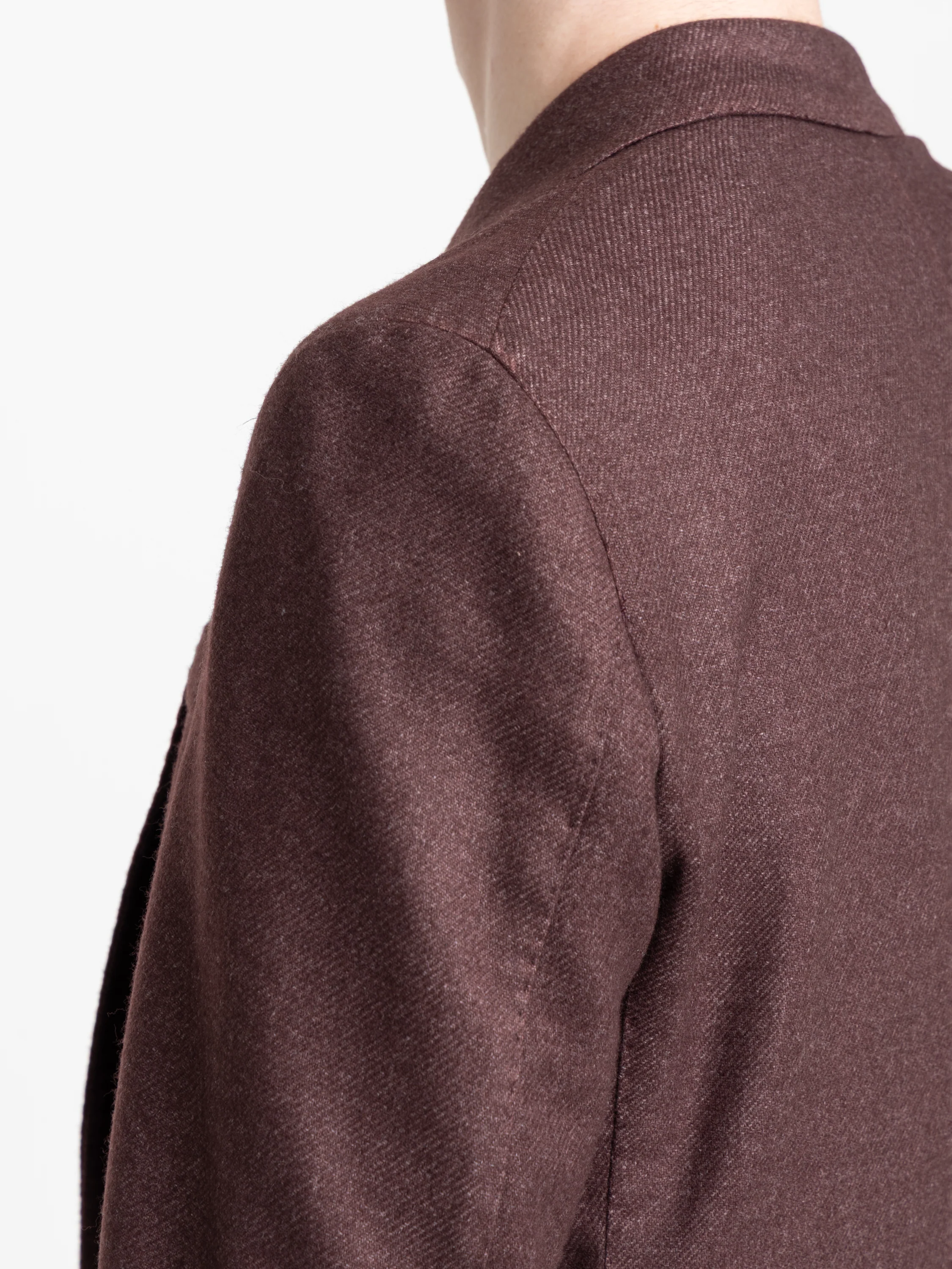 Dark Burgundy Wool Cashmere Blend Sport Jacket - Image 5