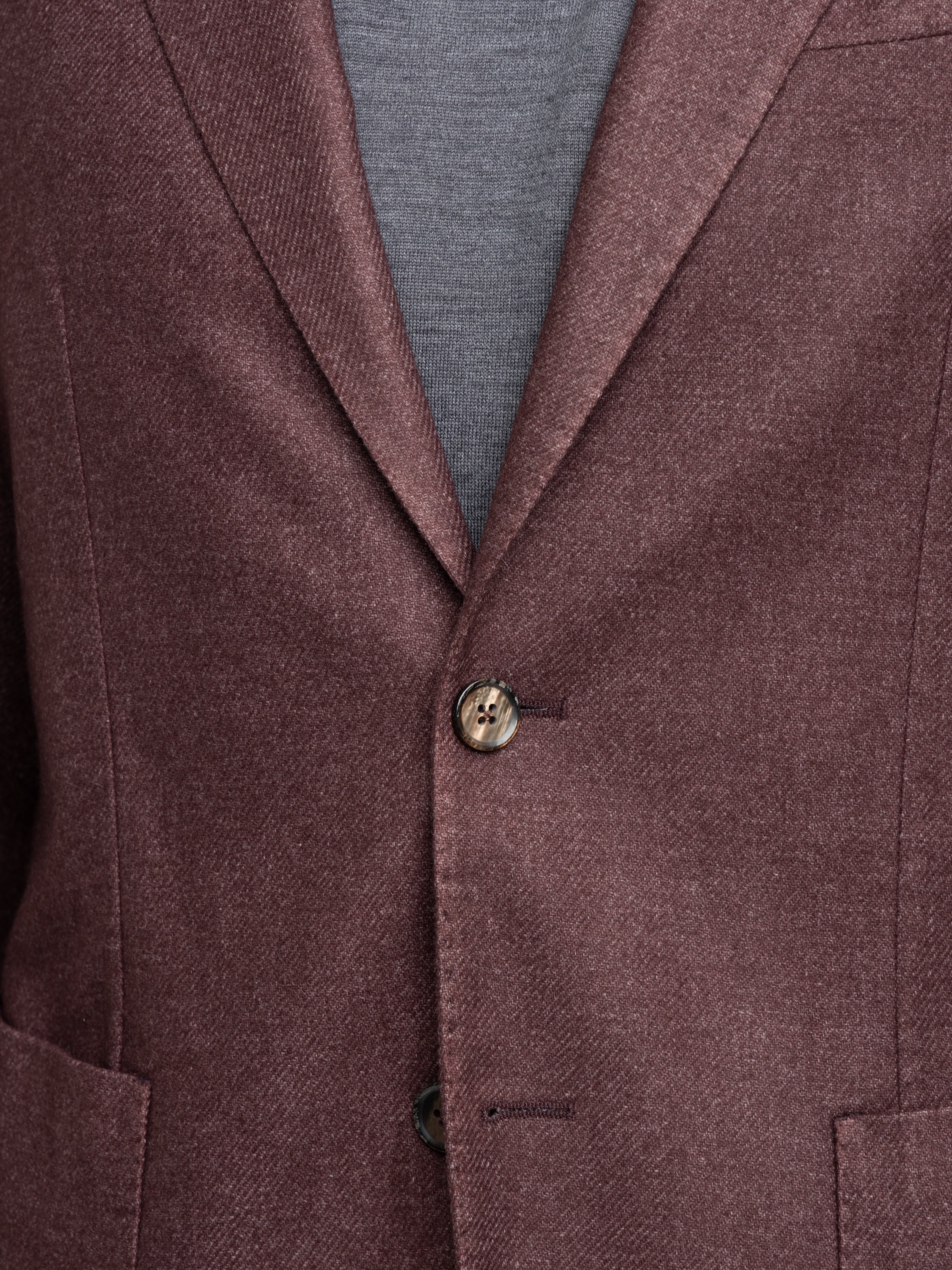 Dark Burgundy Wool Cashmere Blend Sport Jacket - Image 7