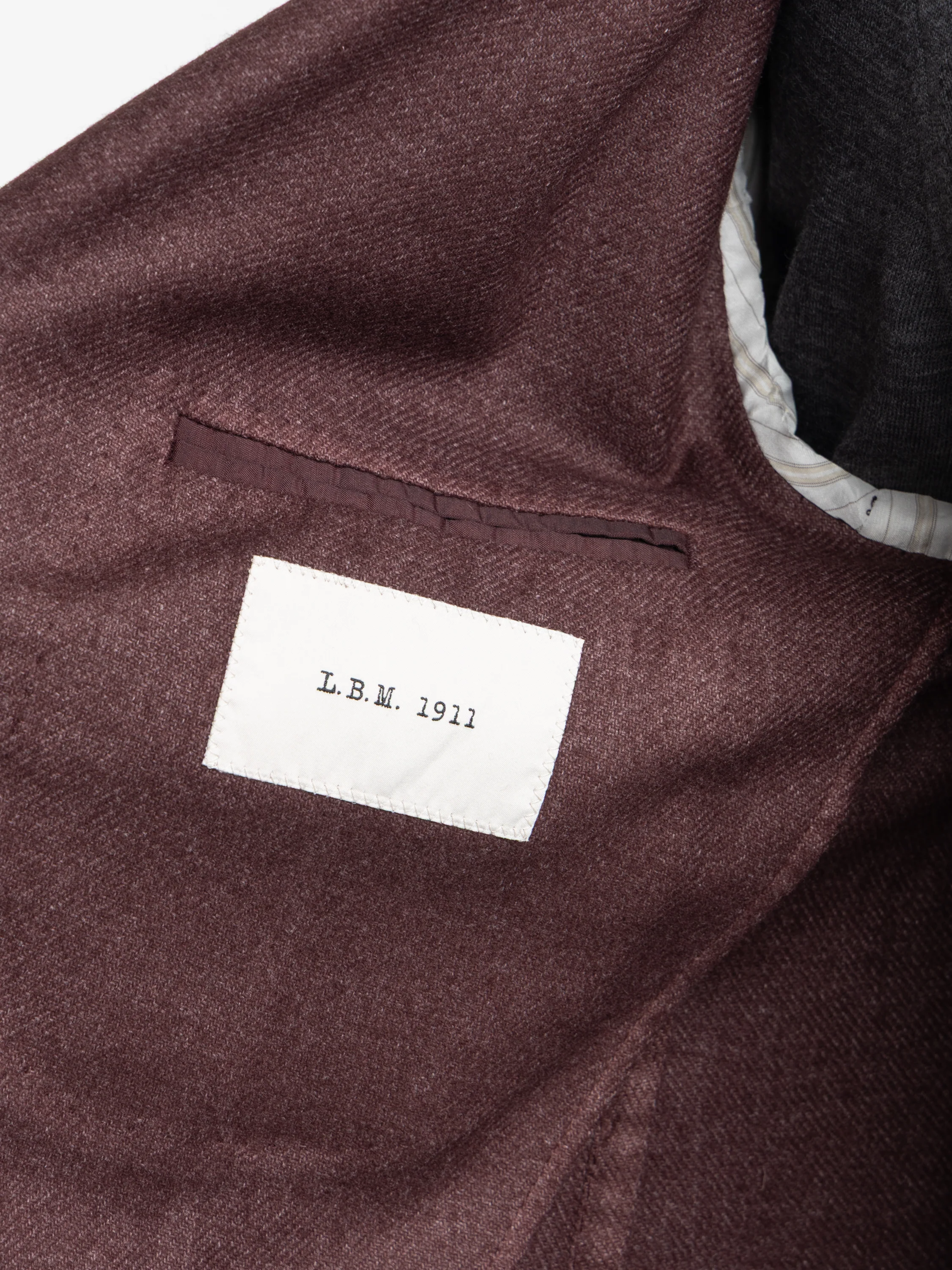 Dark Burgundy Wool Cashmere Blend Sport Jacket - Image 9