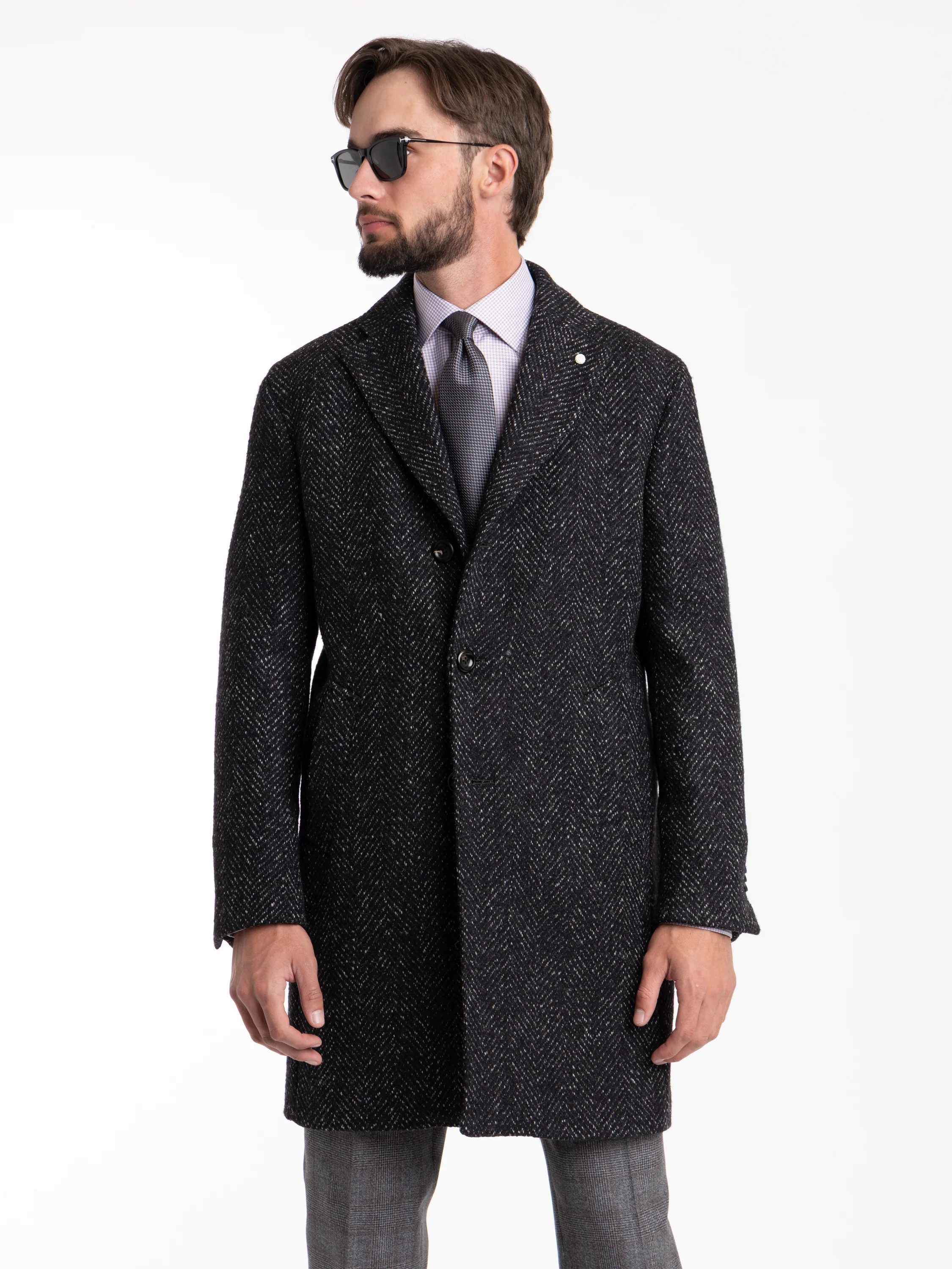 Black Wool Topcoat
