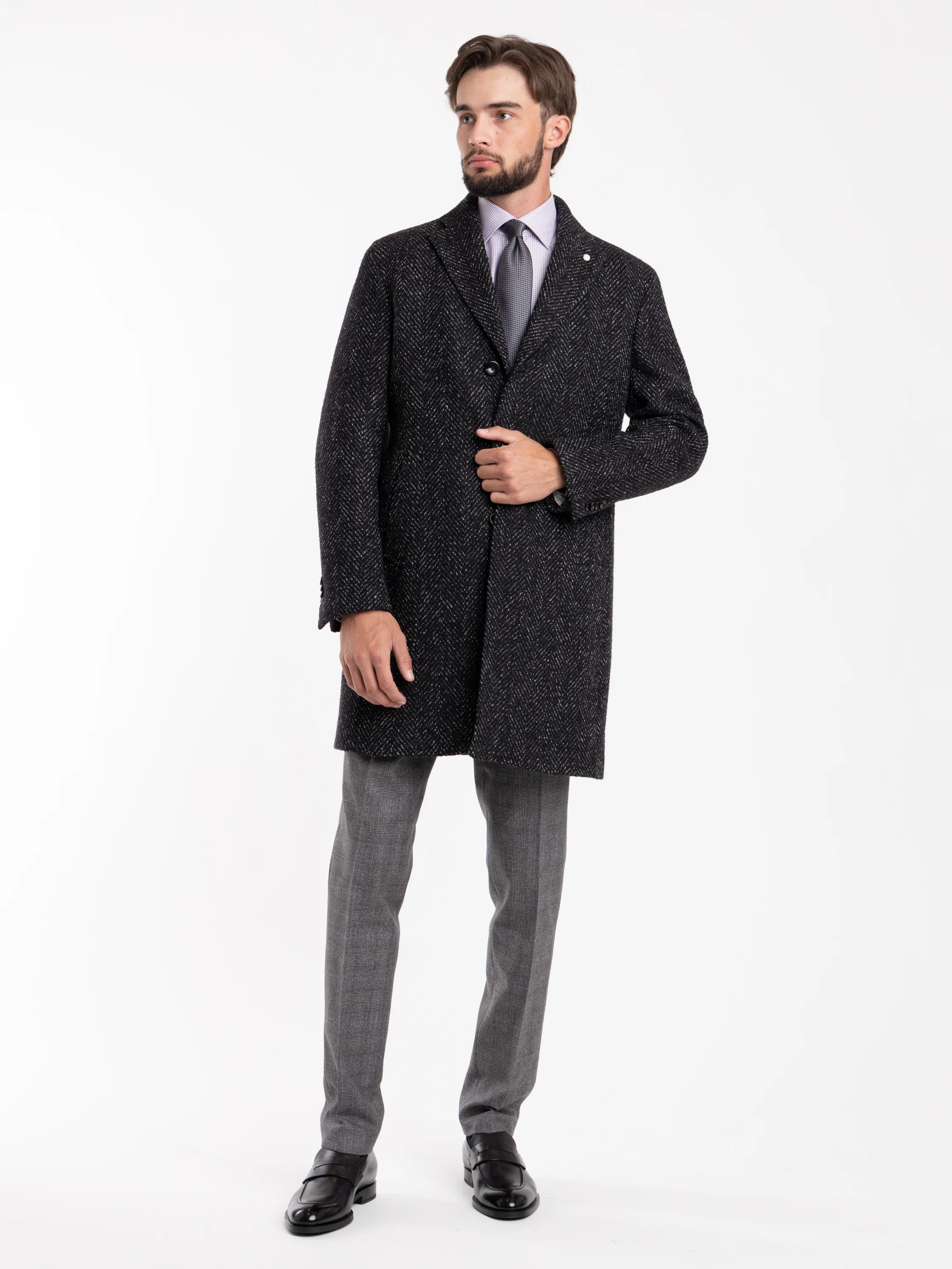 Black Wool Topcoat - Image 11