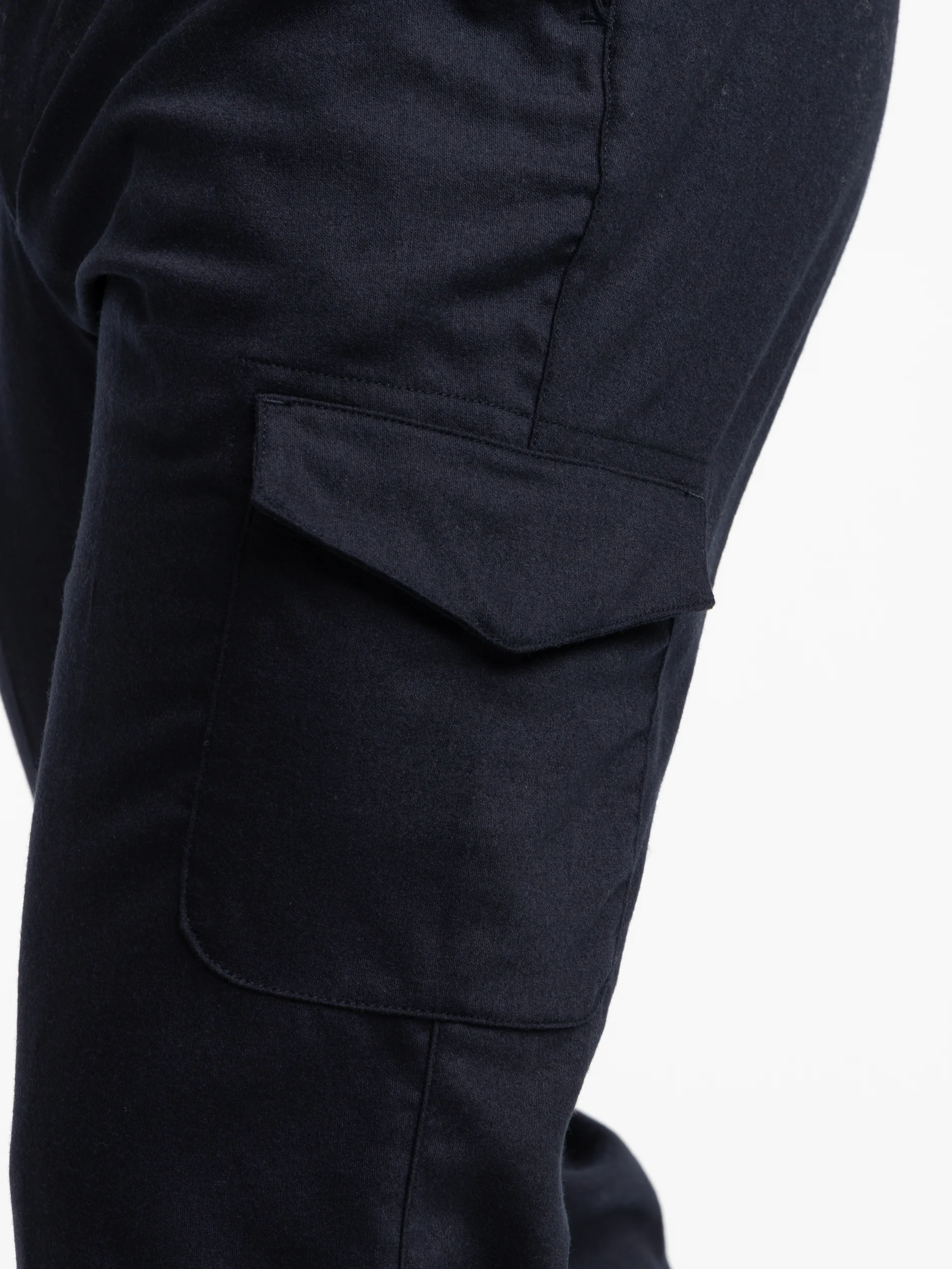 Navy Flannel Jogger Pants - Image 5