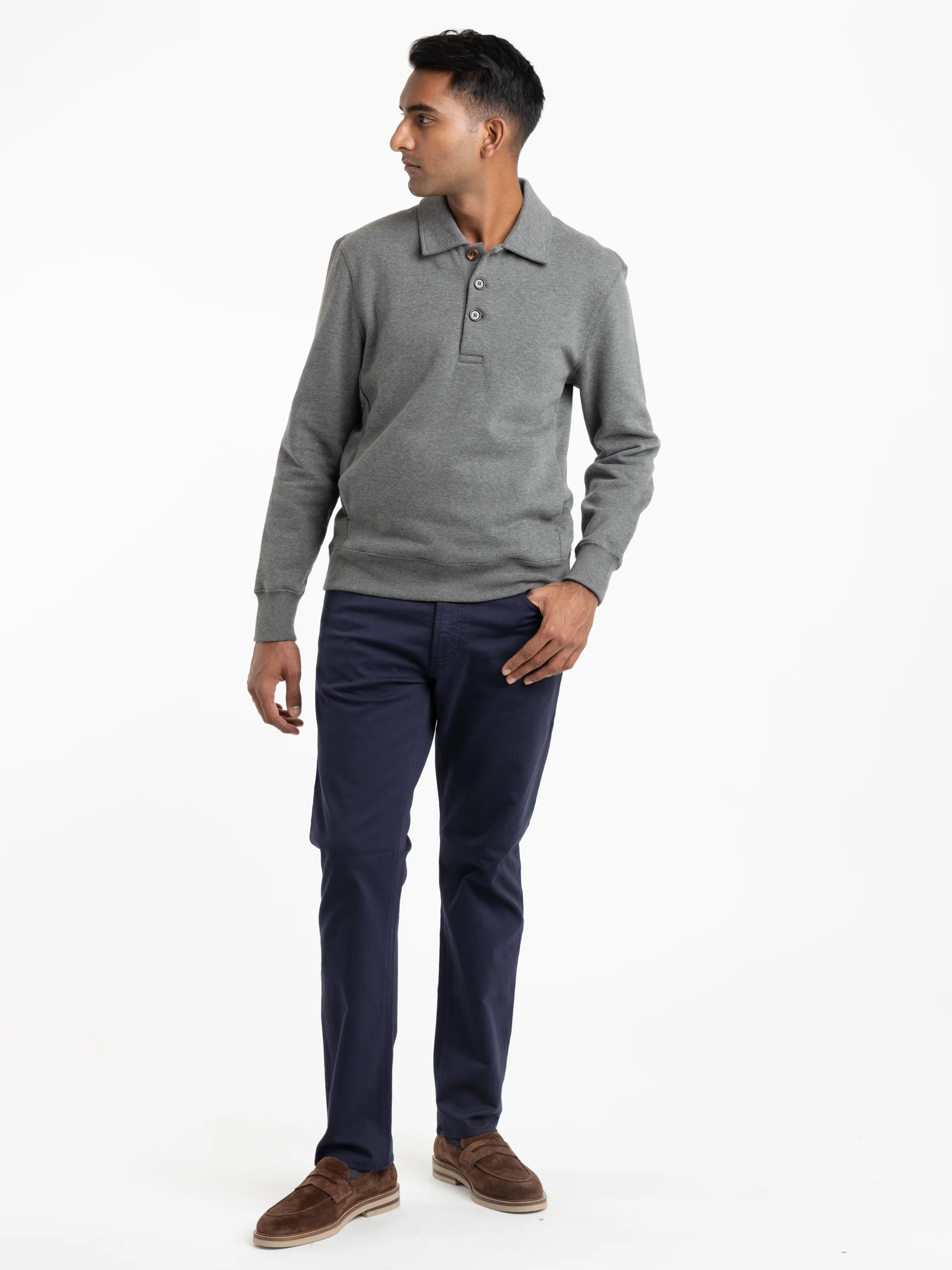 Navy Straight Fit Chino Pants - Image 2