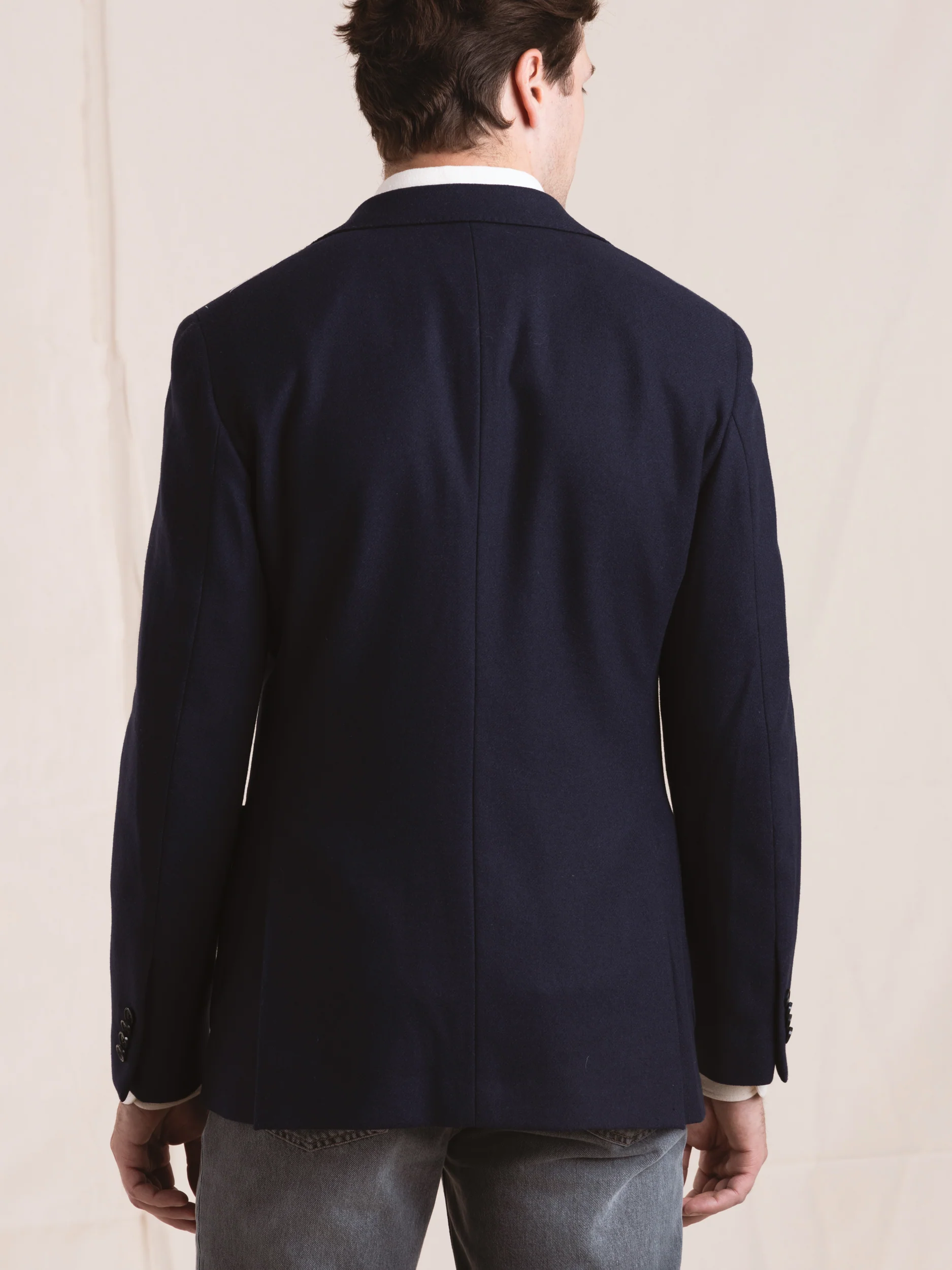 Navy Wool-Blend Sport Jacket - Image 4