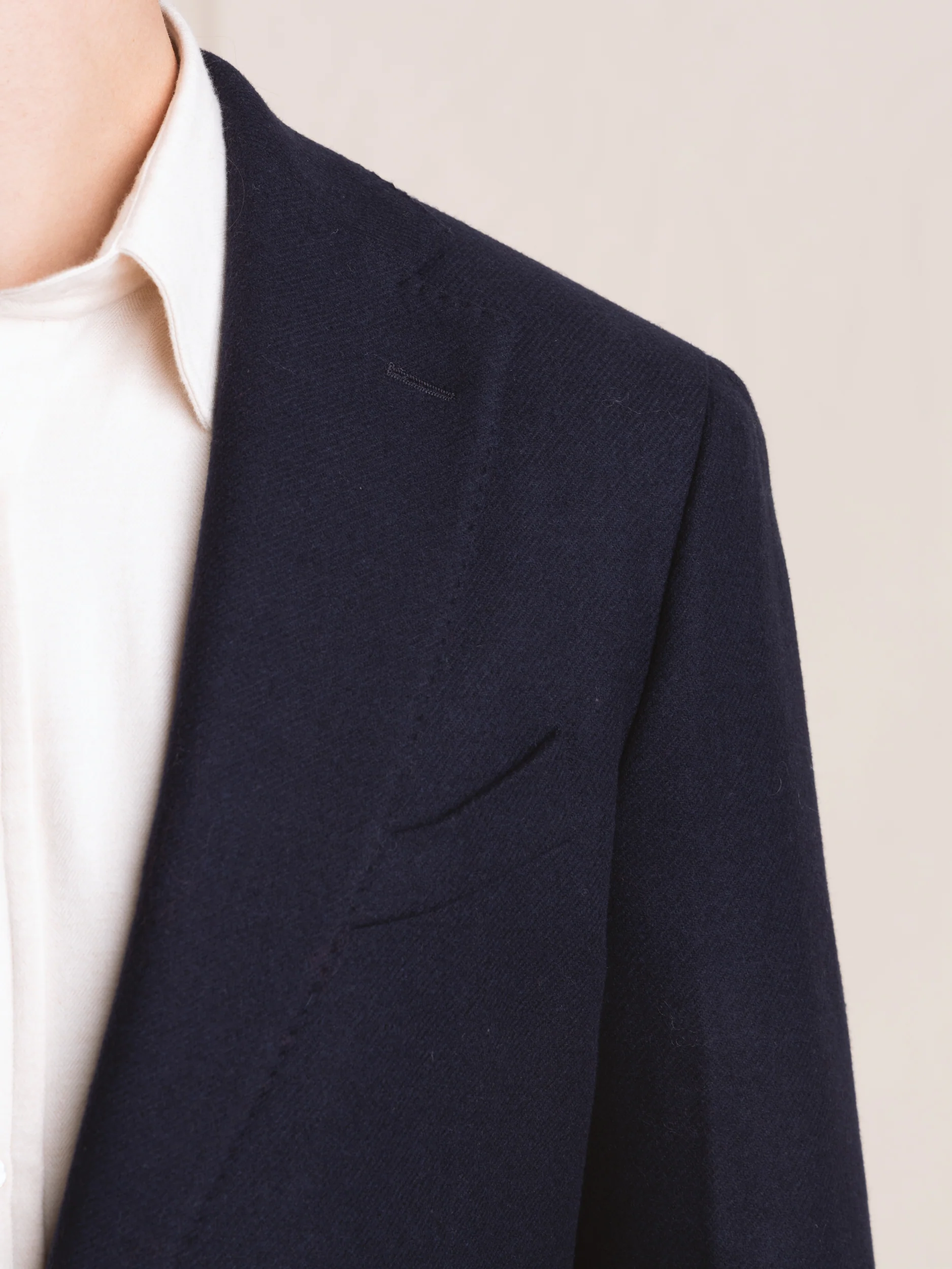 Navy Wool-Blend Sport Jacket - Image 5