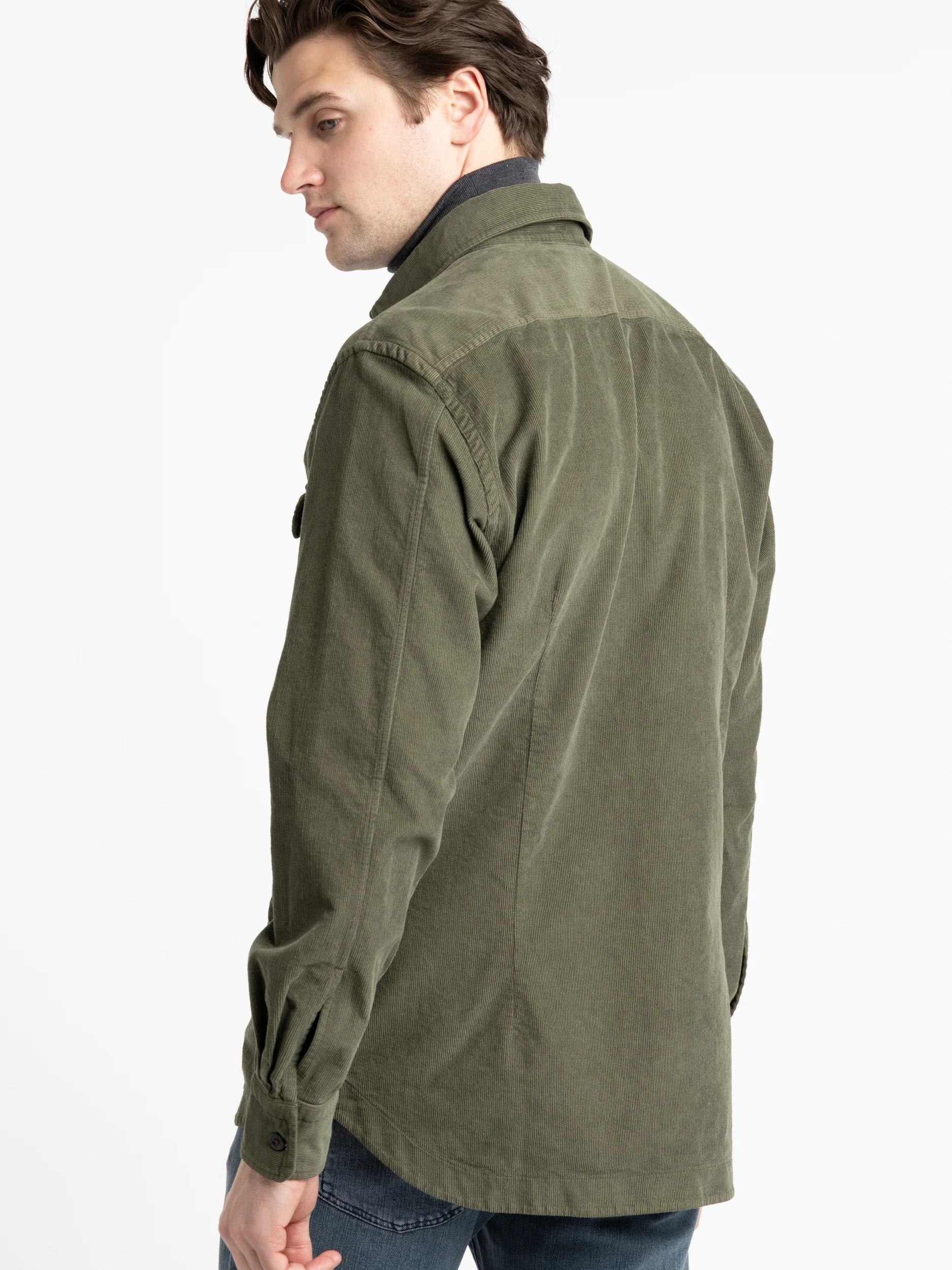 Olive Corduroy Overshirt - Image 5