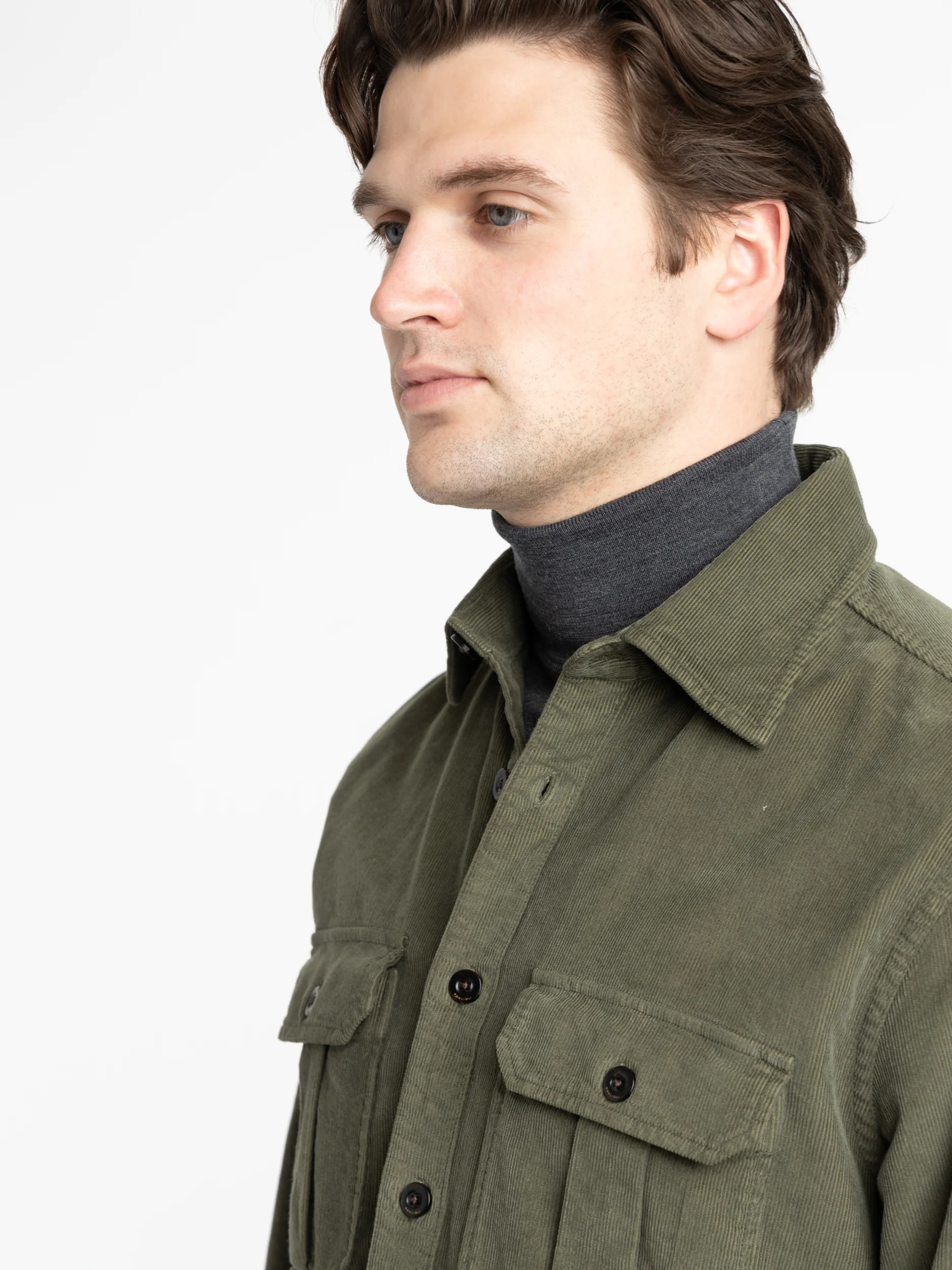 Olive Corduroy Overshirt - Image 6
