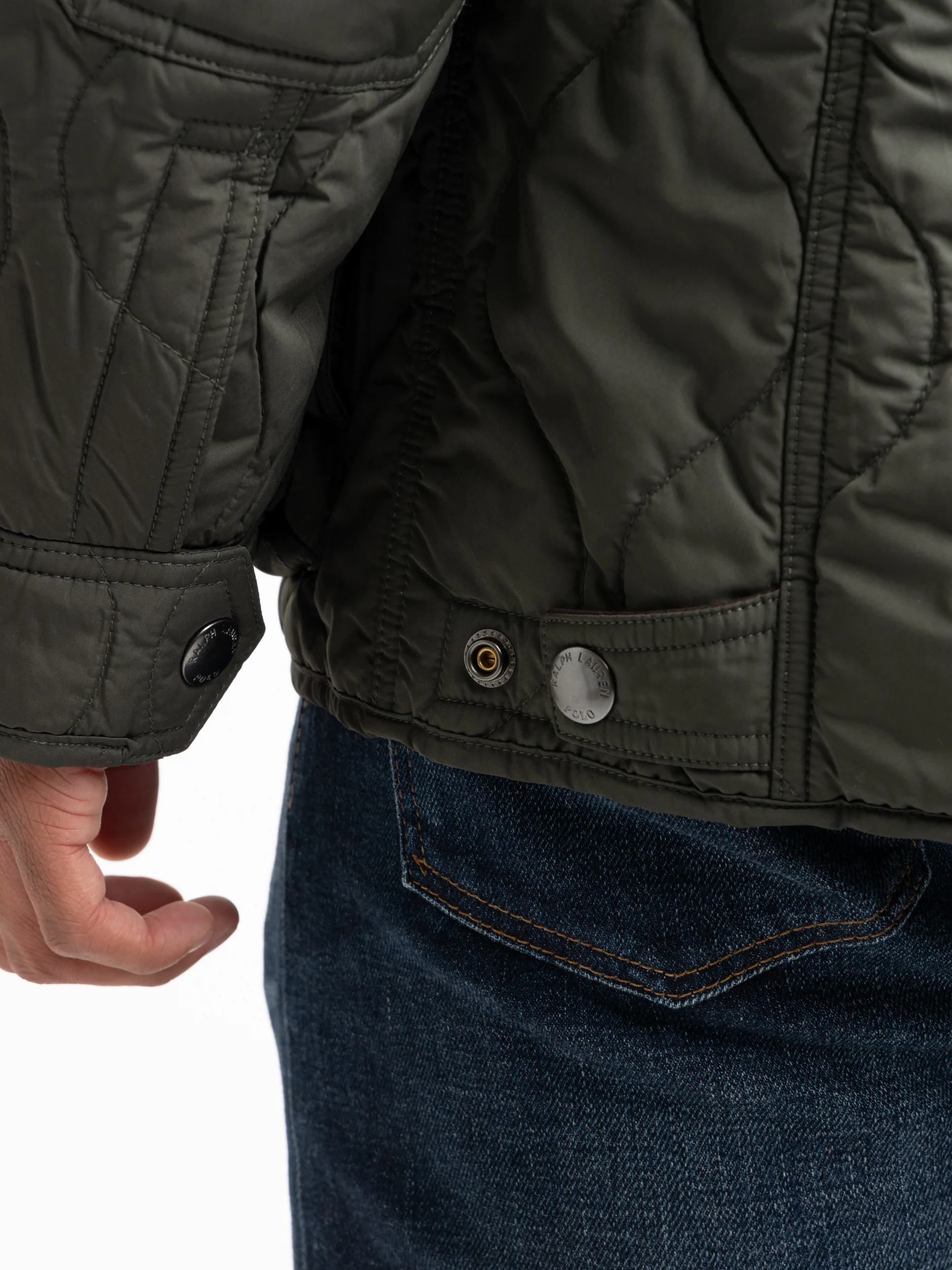 Olive Smoke Quilted Utility Jacket - Image 5