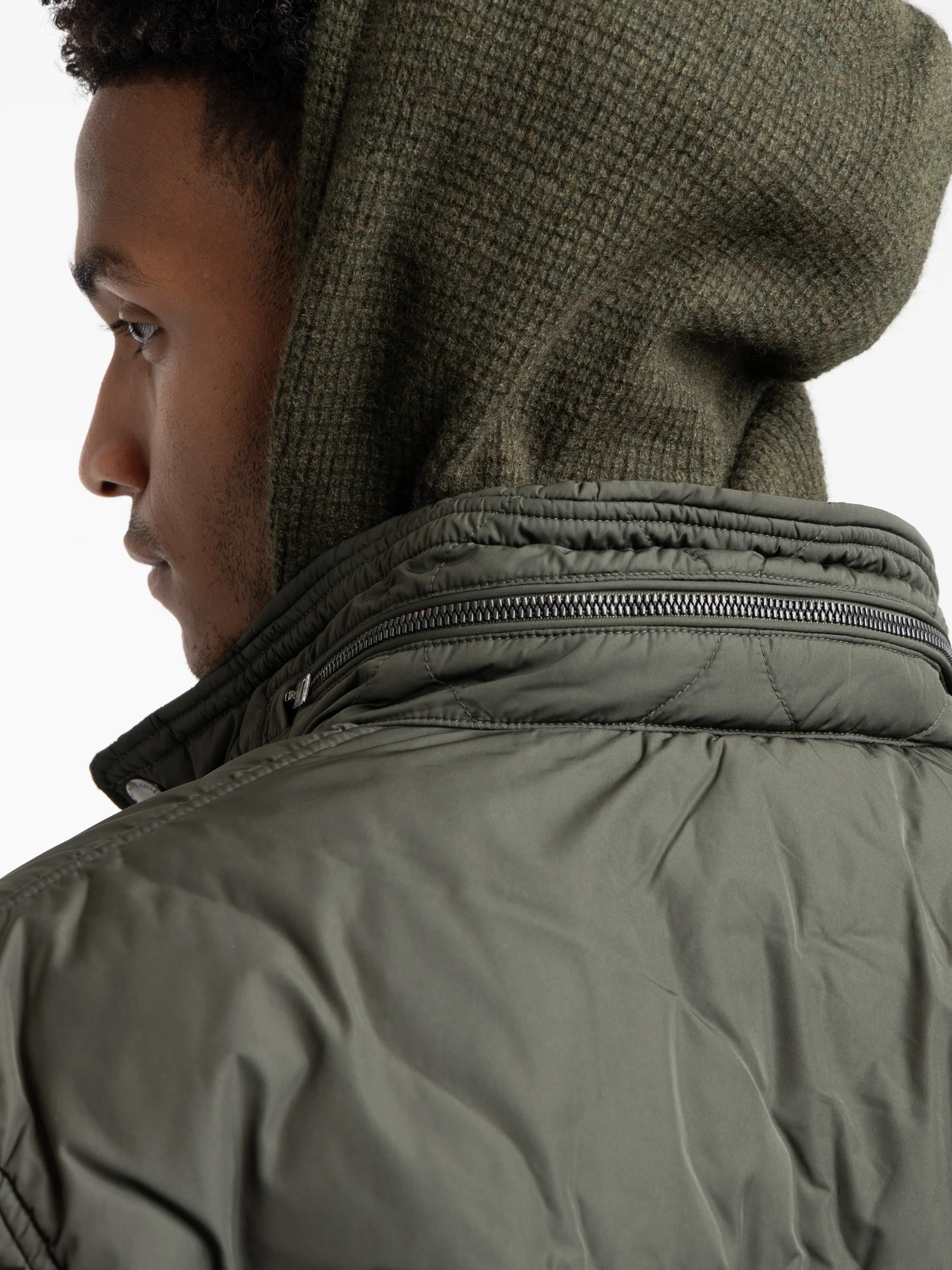 Olive Smoke Quilted Utility Jacket - Image 7