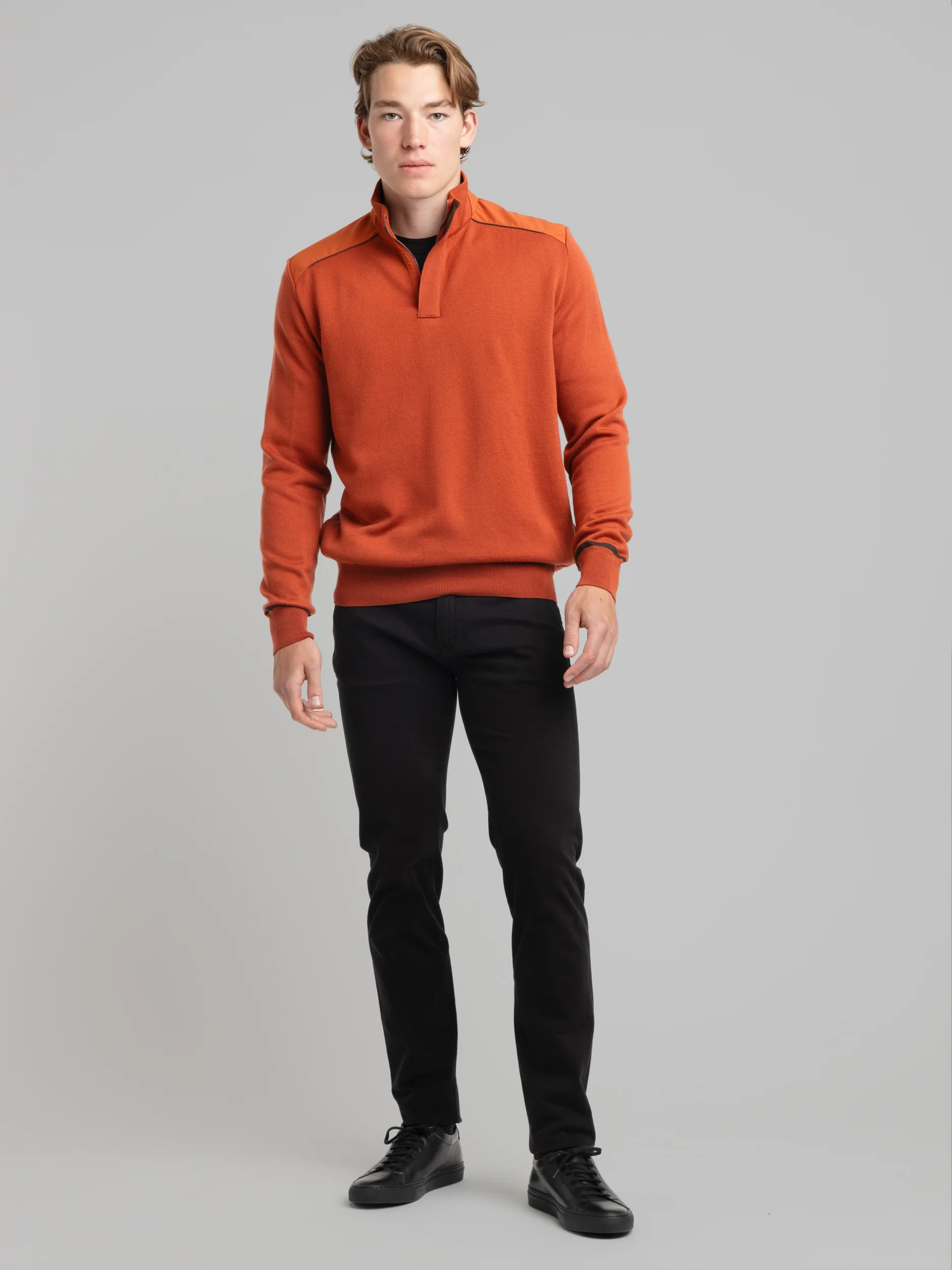Orange Quarter Zip Knit - Image 2