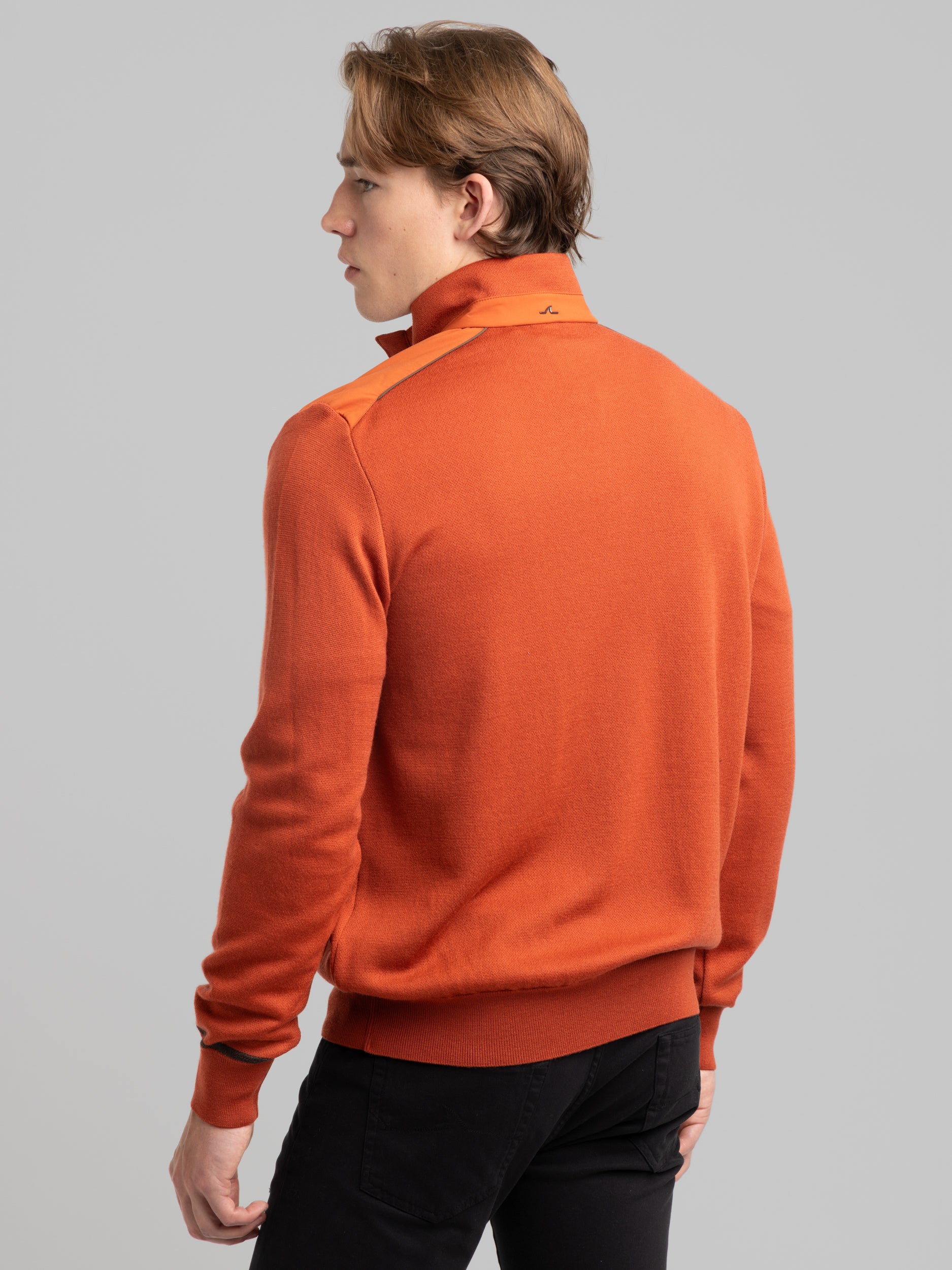 Orange Quarter Zip Knit - Image 3