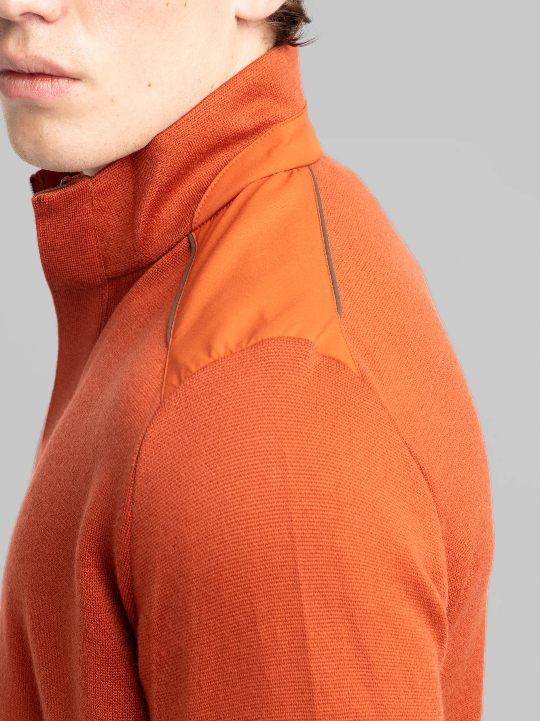 Orange Quarter Zip Knit - Image 6