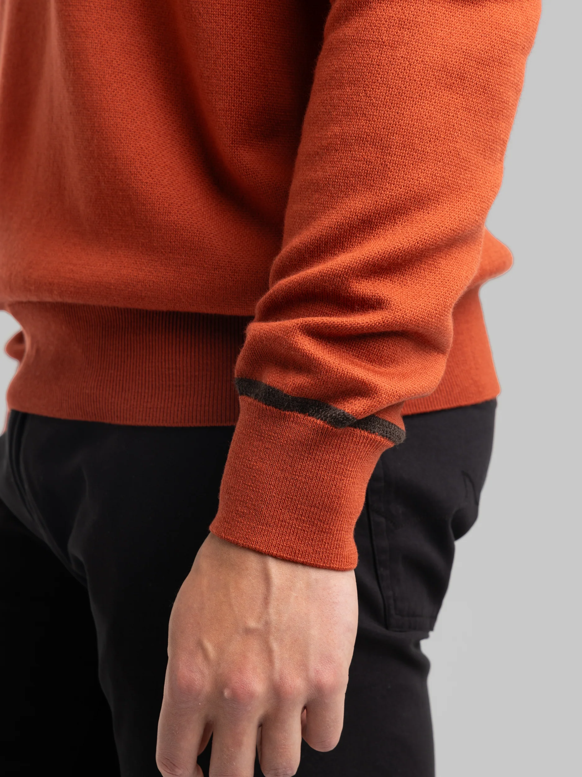 Orange Quarter Zip Knit - Image 7