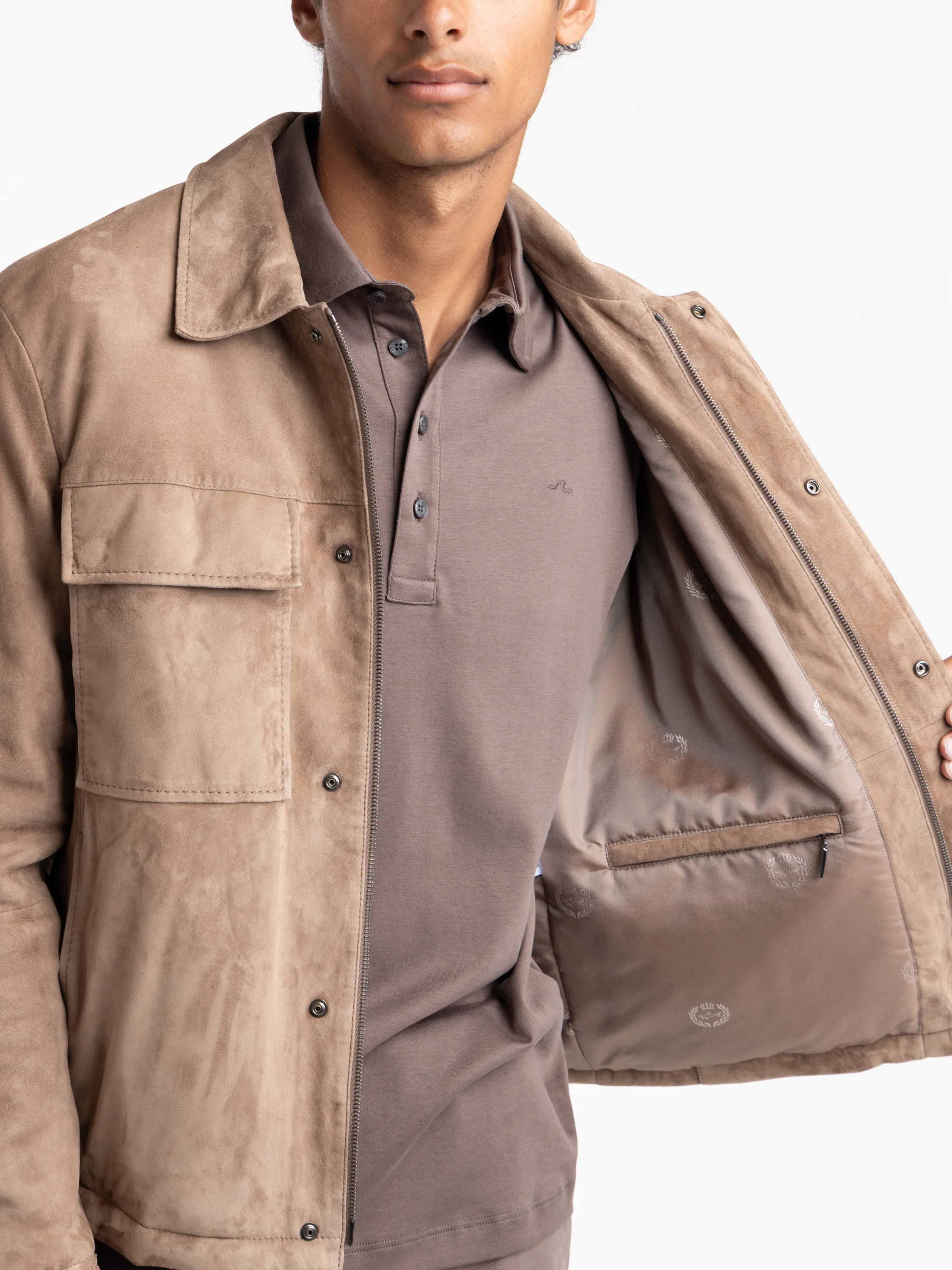 Brown Suede Aqualeather Coat - Image 7