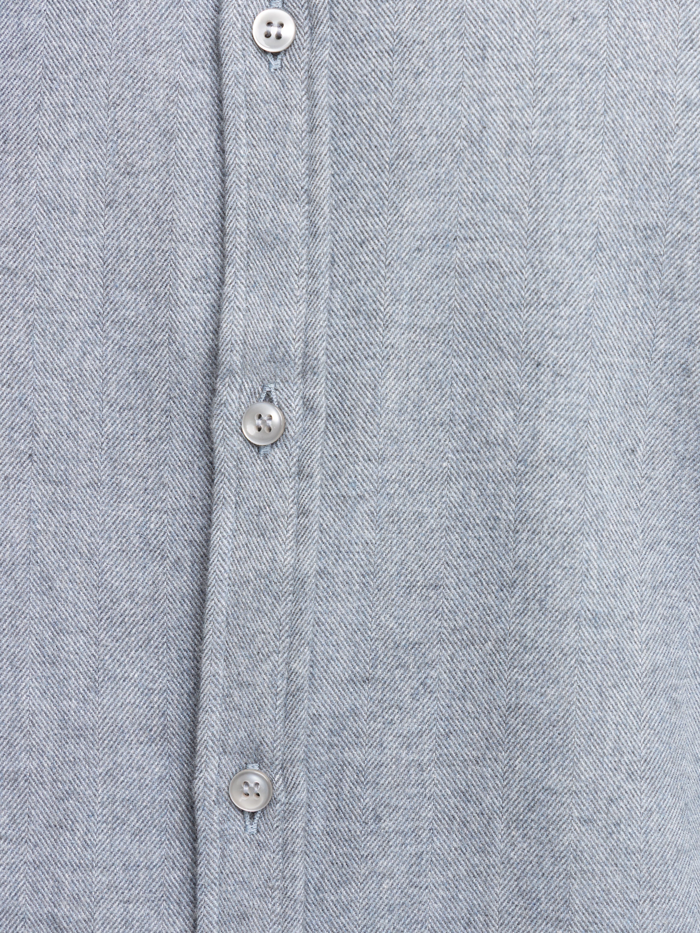 Grey/Blue Flannel Sport Shirt - Image 6