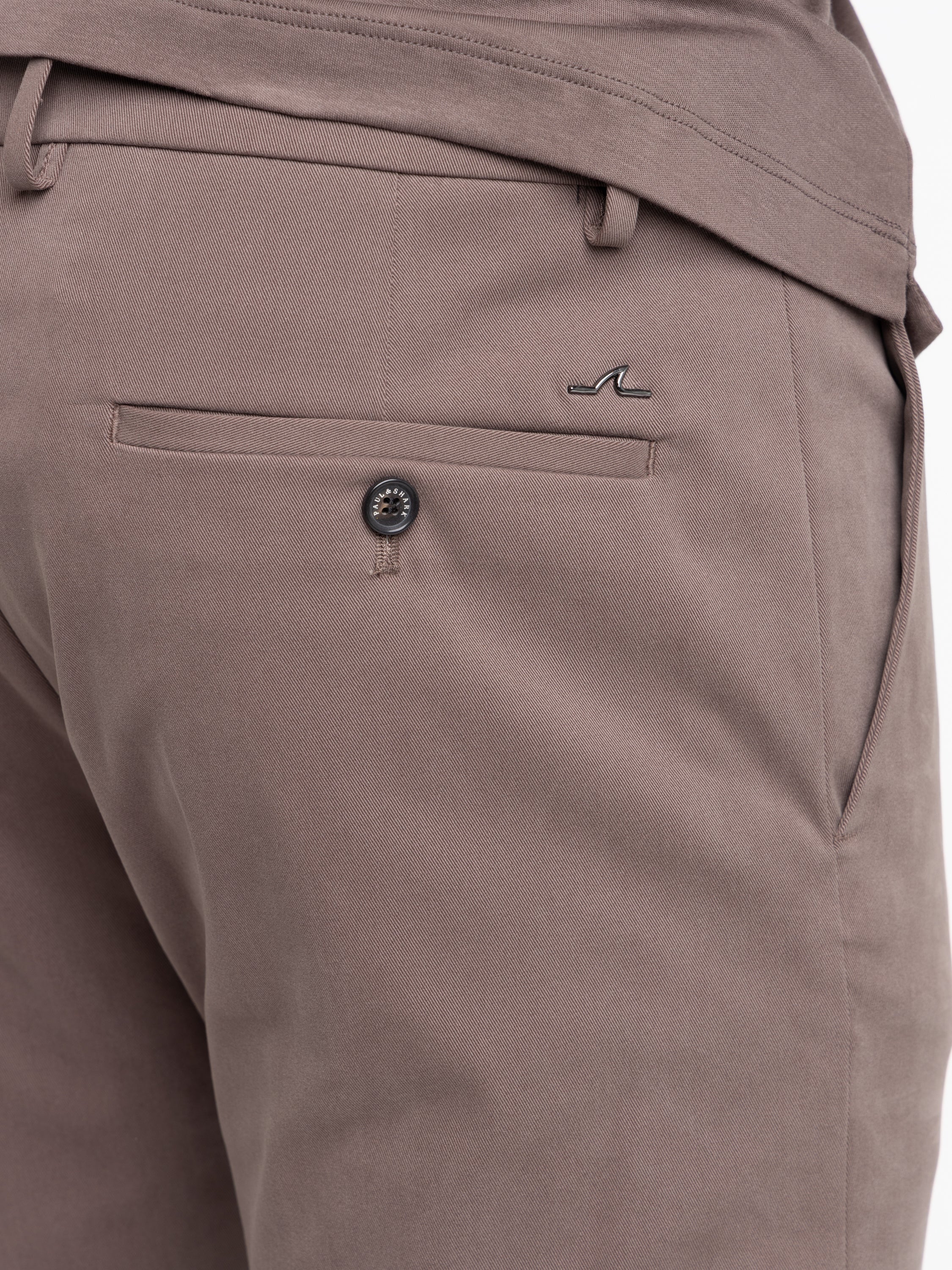 Taupe Brown Slim Stretch Trouser - Image 5
