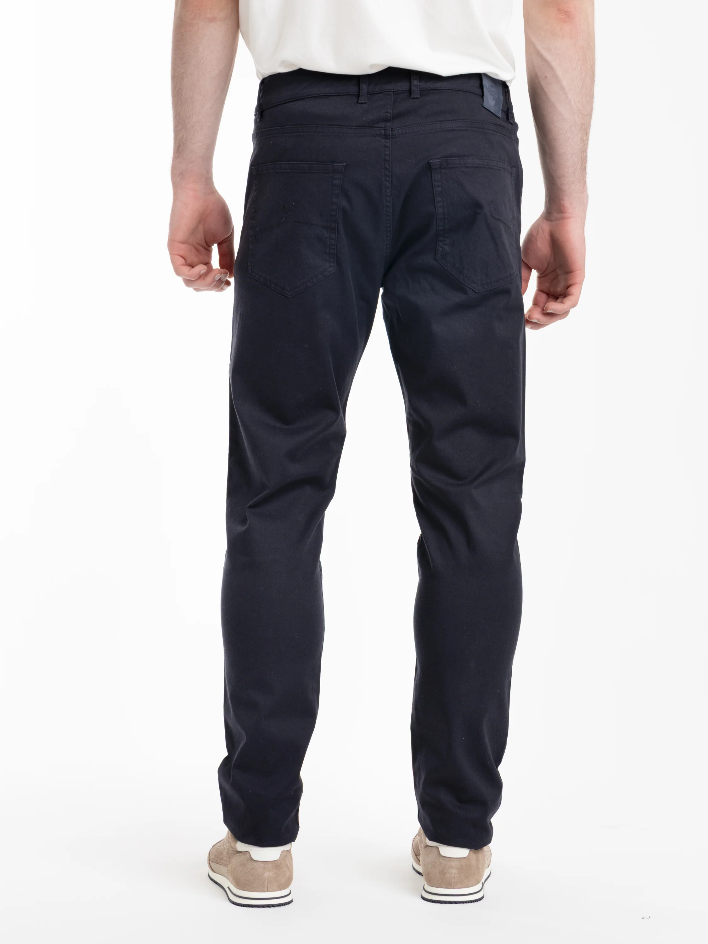 Navy Stretch Trousers - Image 7