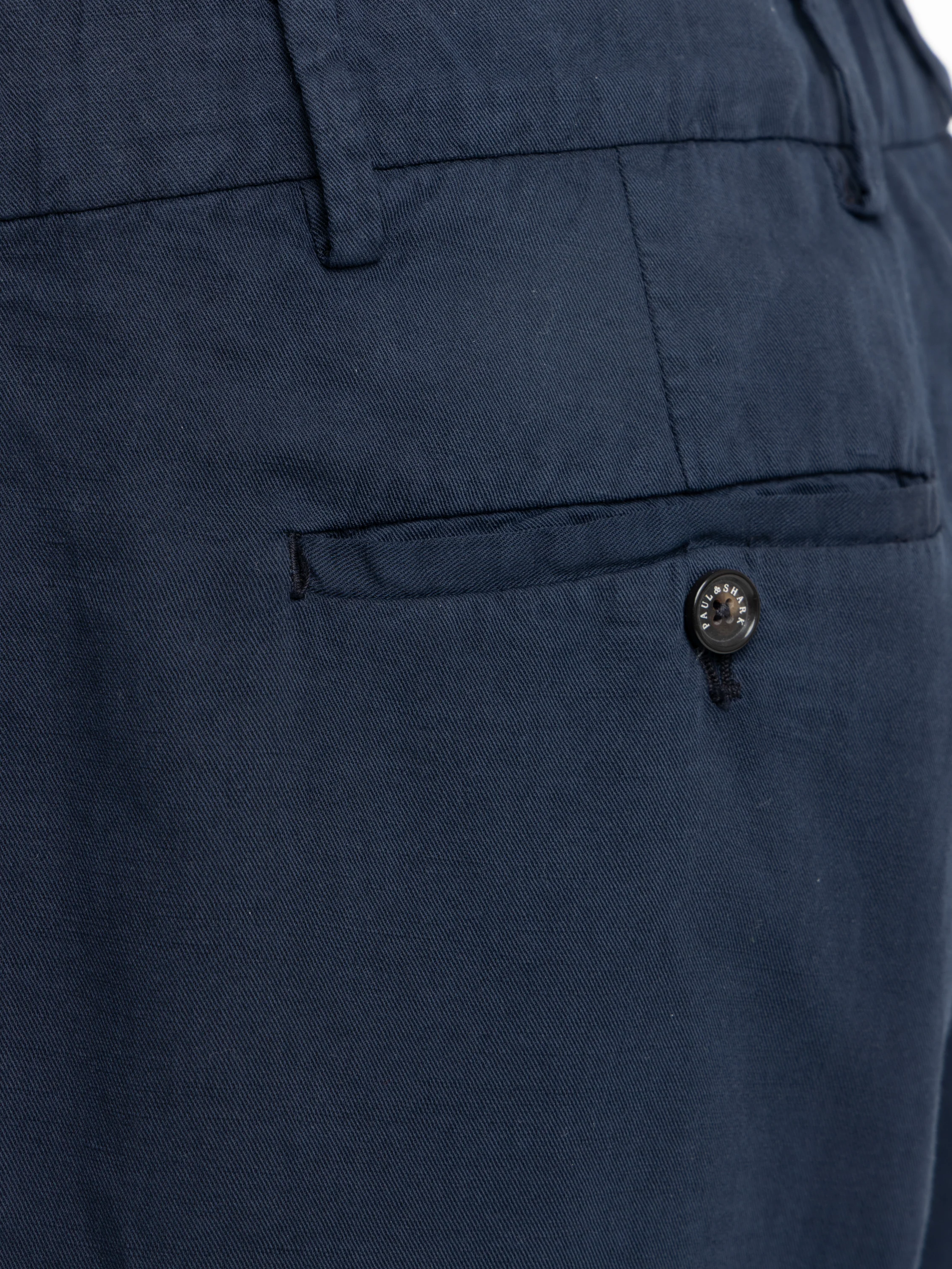 Navy Linen and Cotton Bermuda Shorts - Image 4